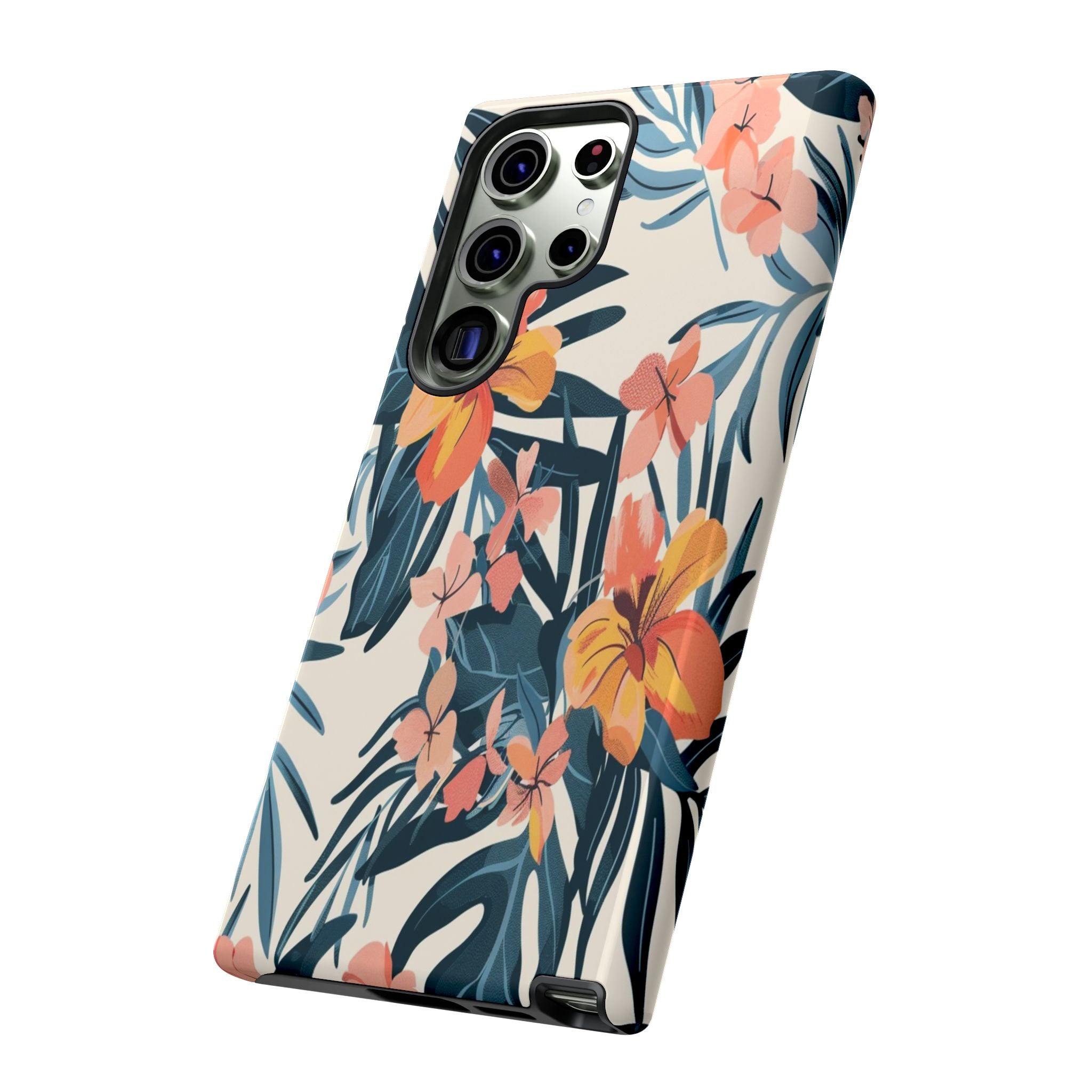 Tropical White and Blue Case