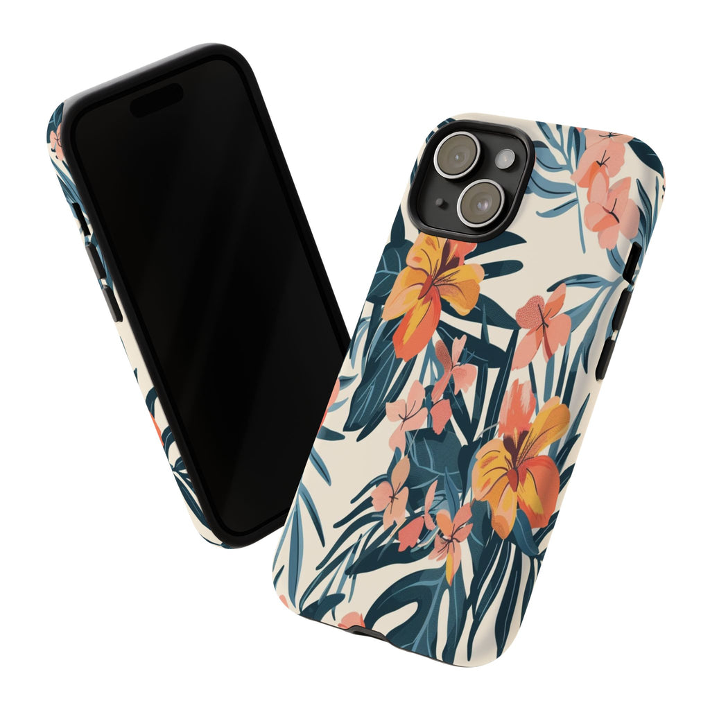 Tropical White and Blue Case