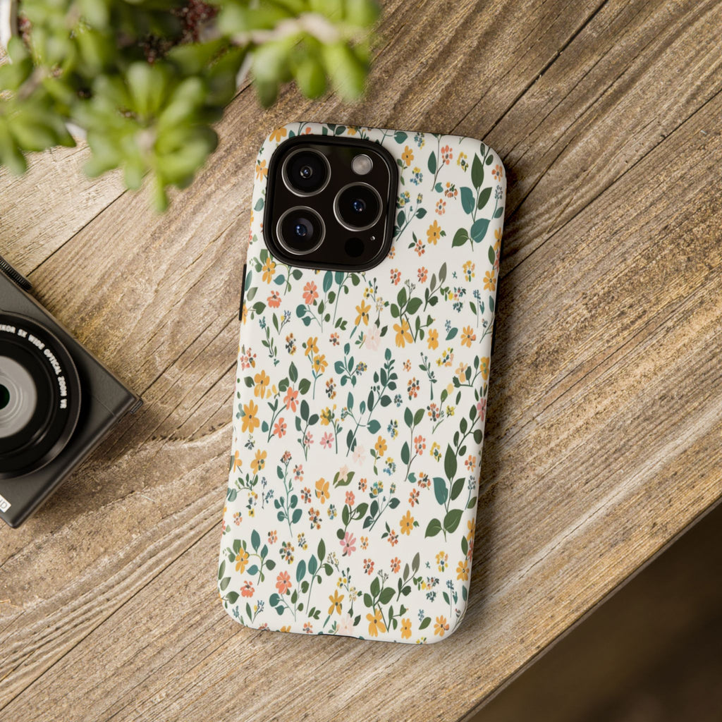 Pastel Leaves and Flowers Case
