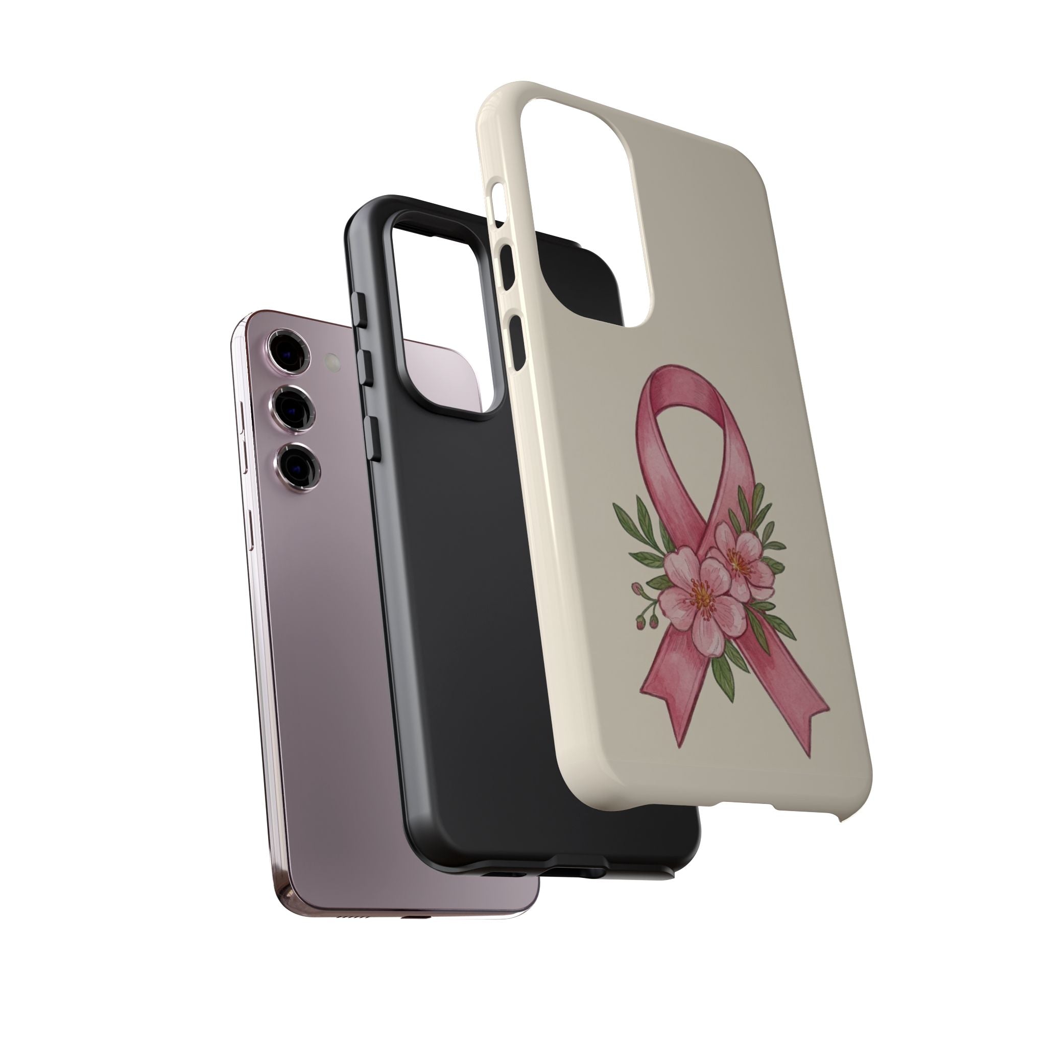 Floral Breast Cancer Awareness Case