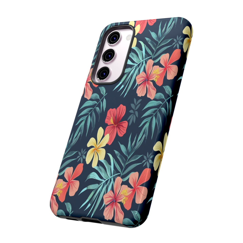 Tropical Hibiscus Navy Case
