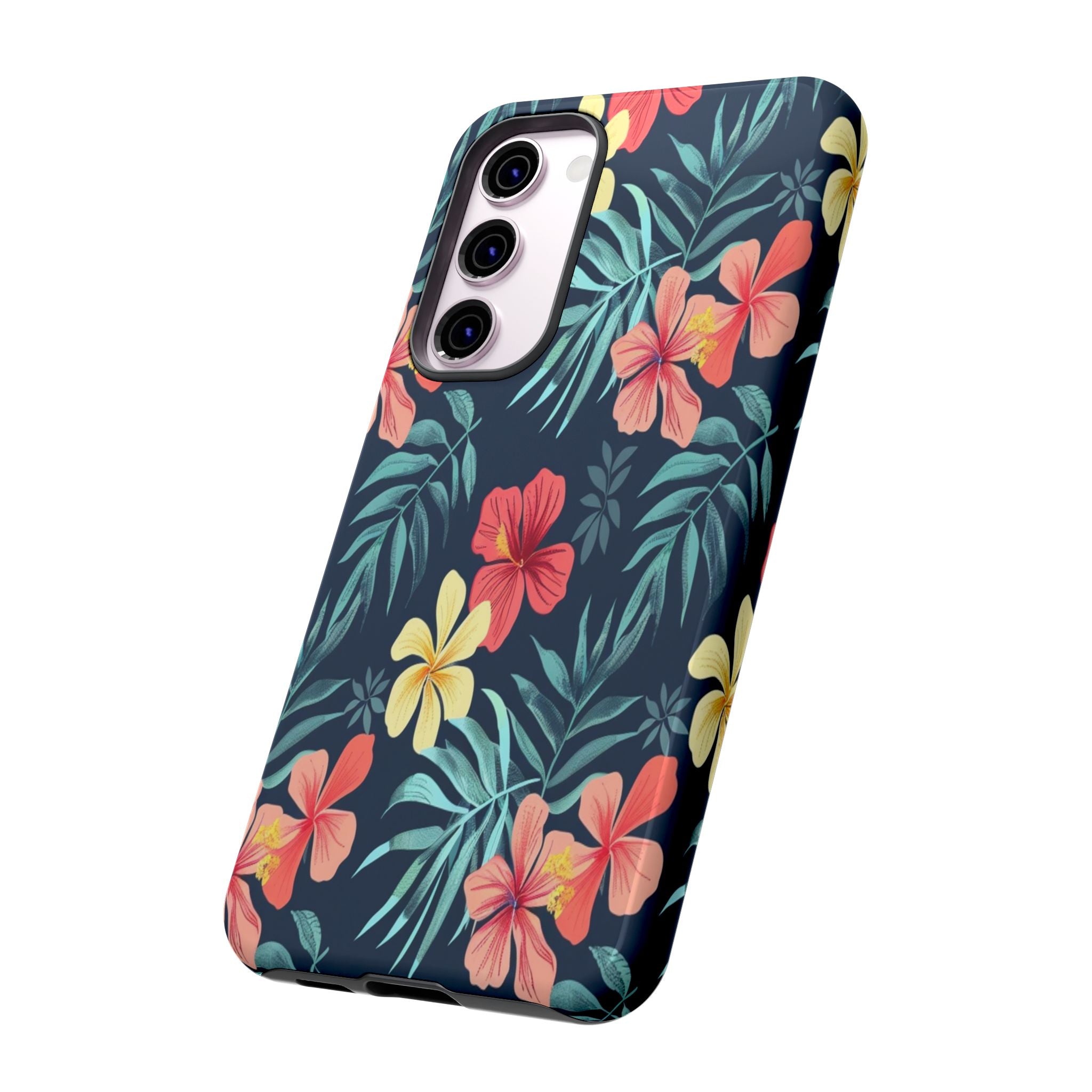 Tropical Hibiscus Navy Case