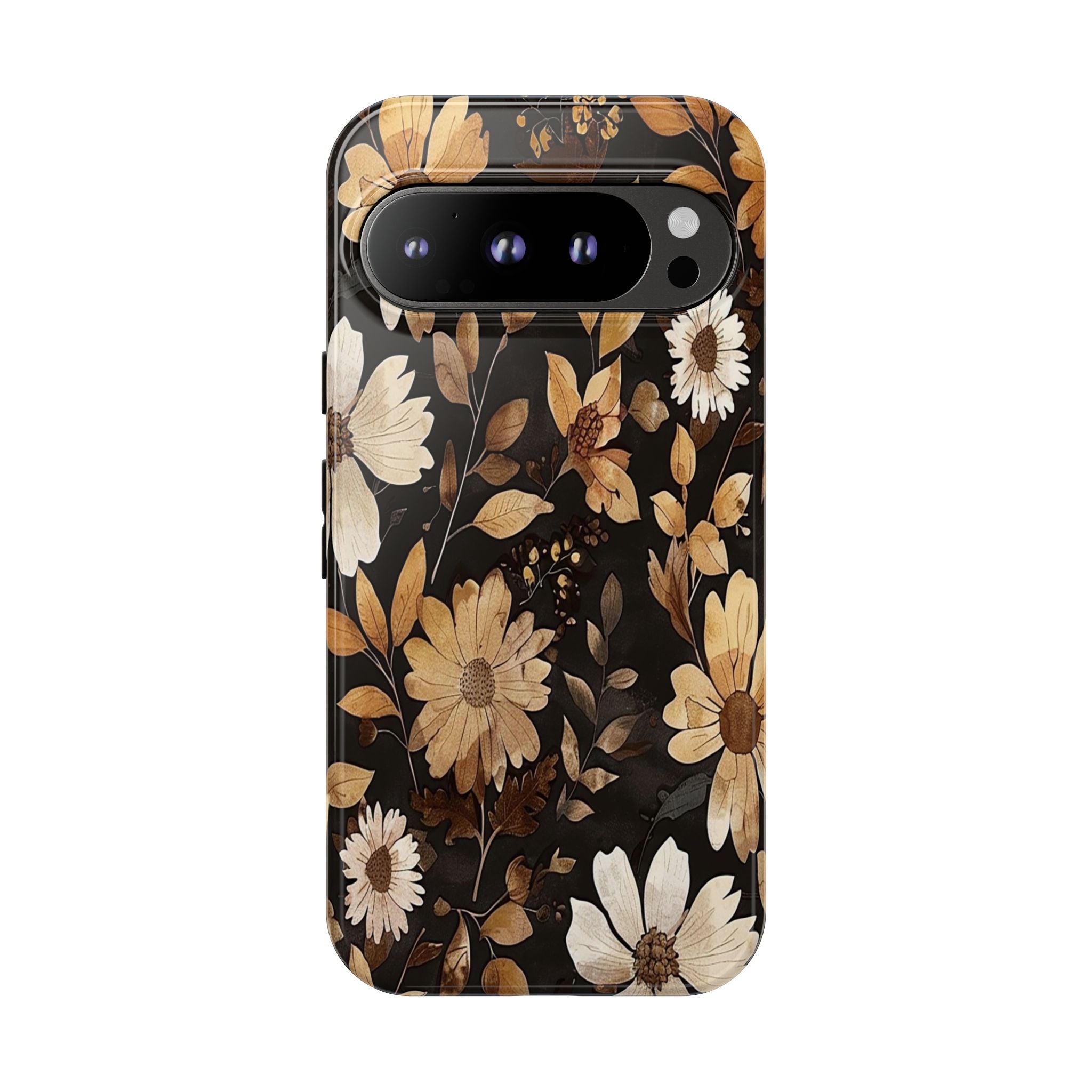 Golden Daisy Botanical on Black