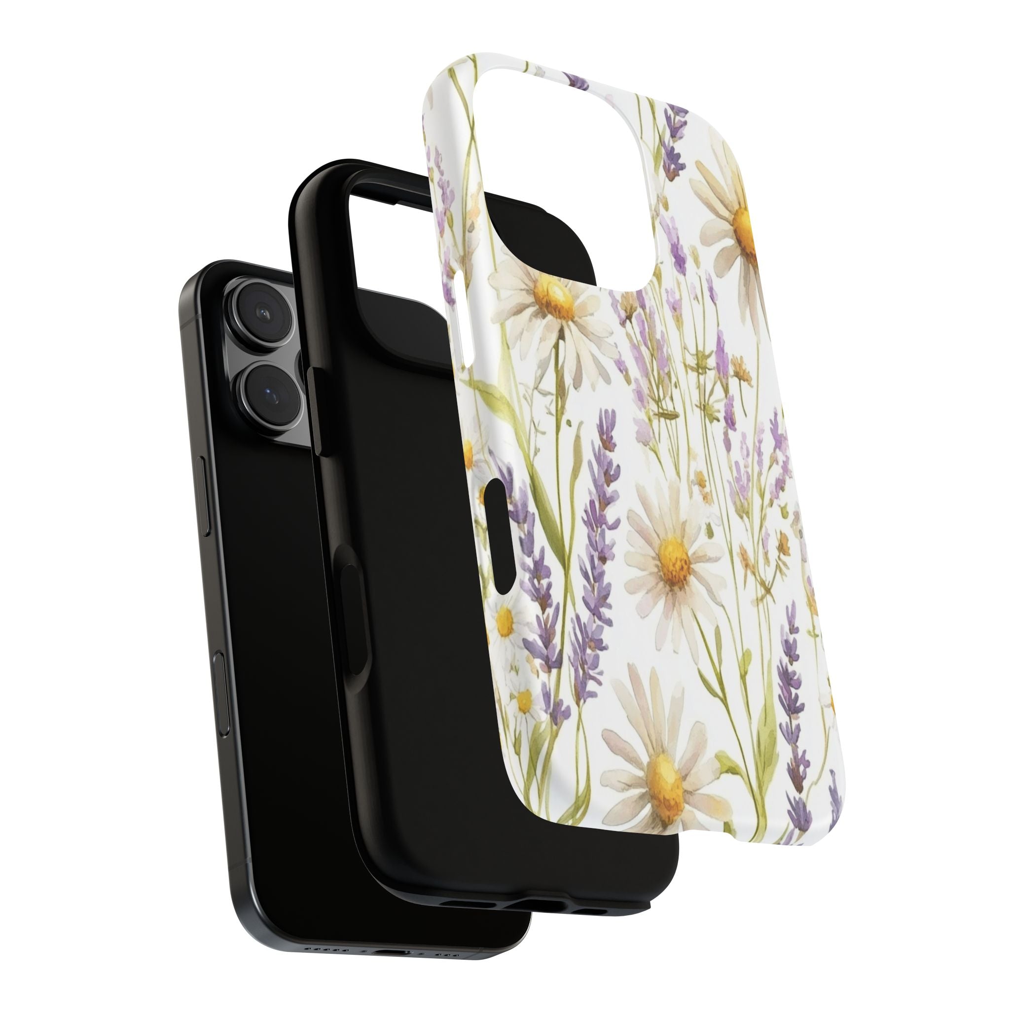 Delicate Watercolor Daisy and Lavender Case
