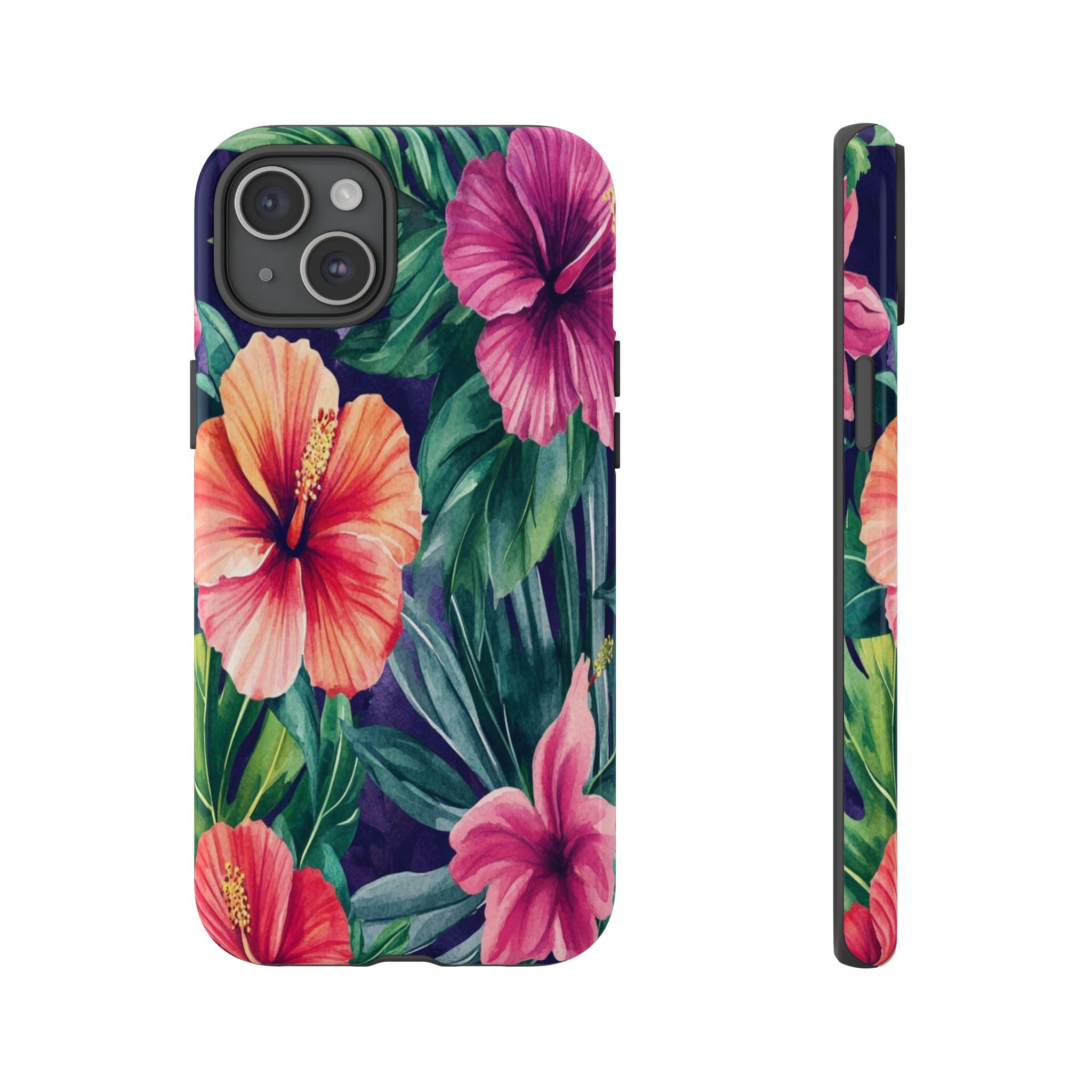 Navy Floral Watercolor