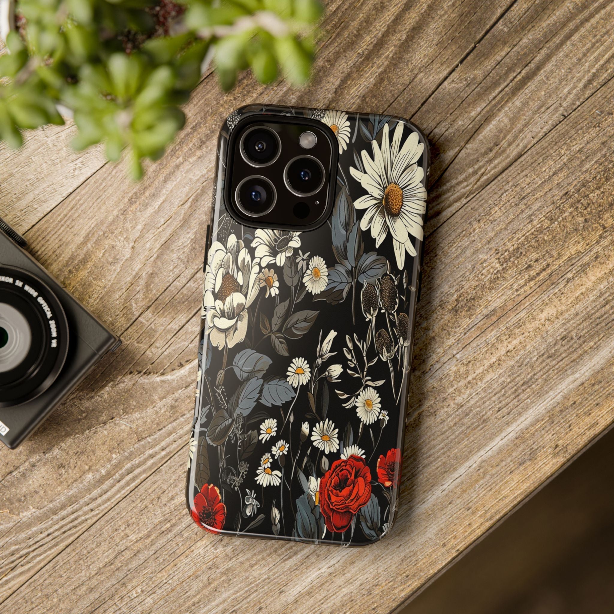 Dark Rose and Daisy Case