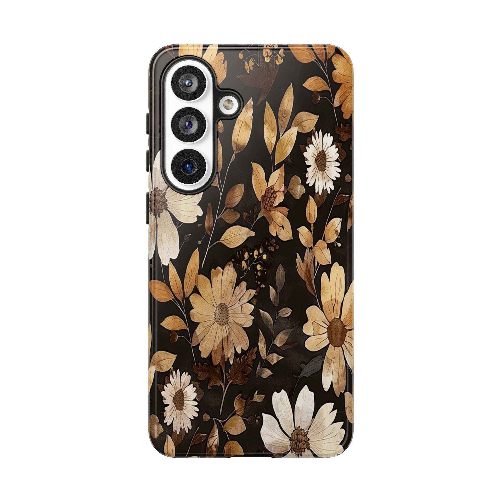 Golden Daisy Botanical on Black