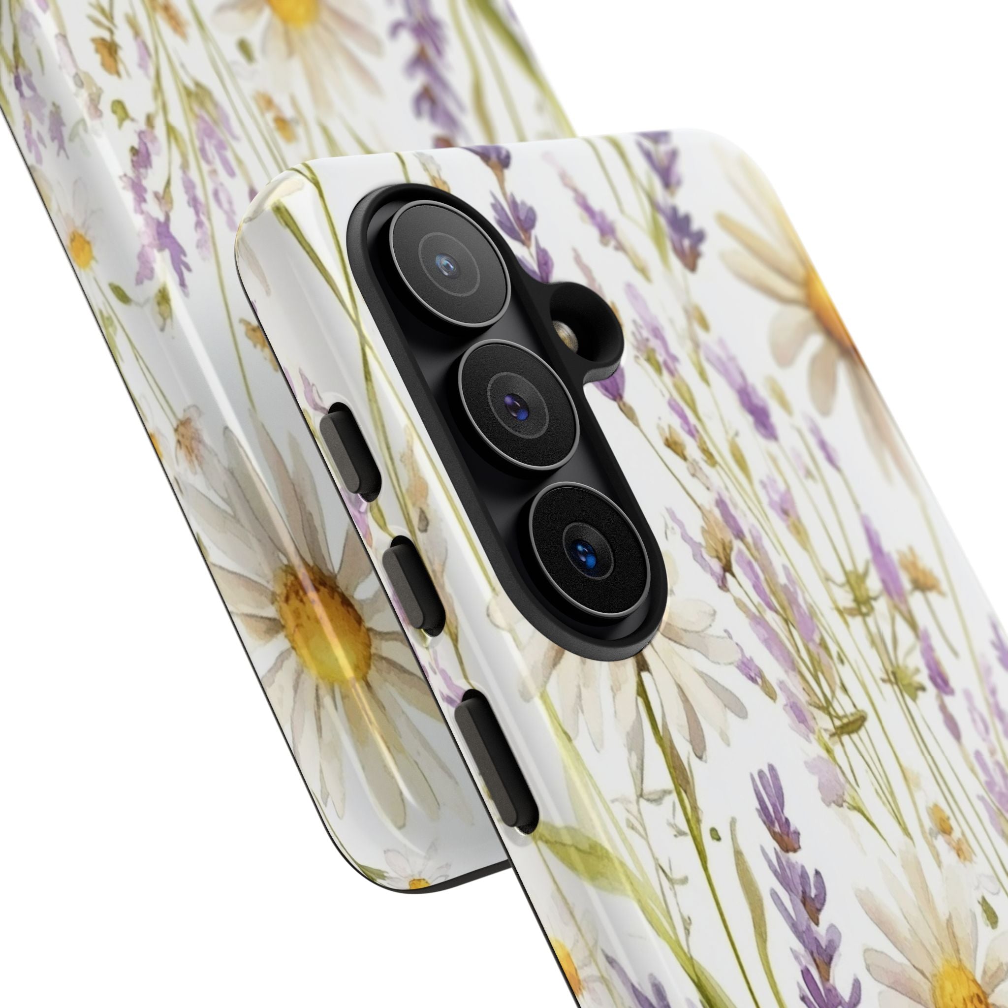 Delicate Watercolor Daisy and Lavender Case