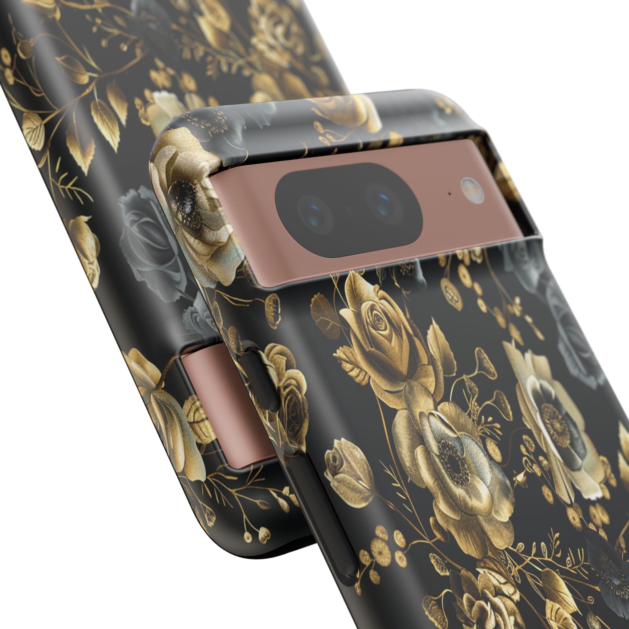 Luxurious Gold Roses on Black