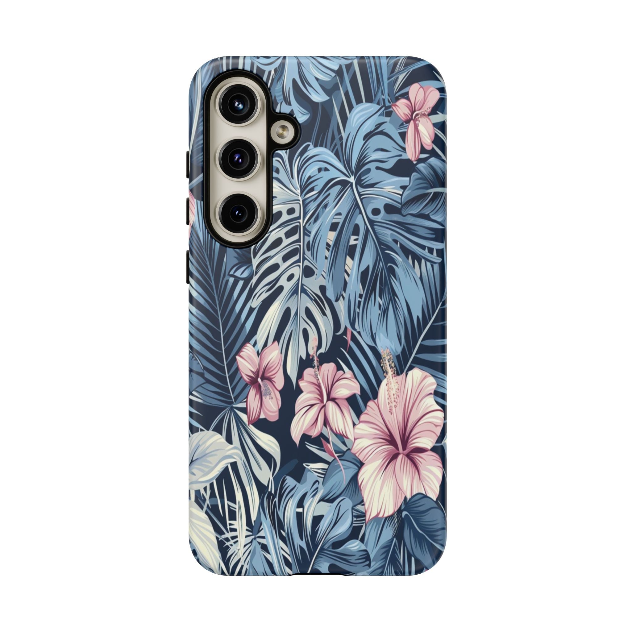 Tropical Hibiscus and Monstera Pattern