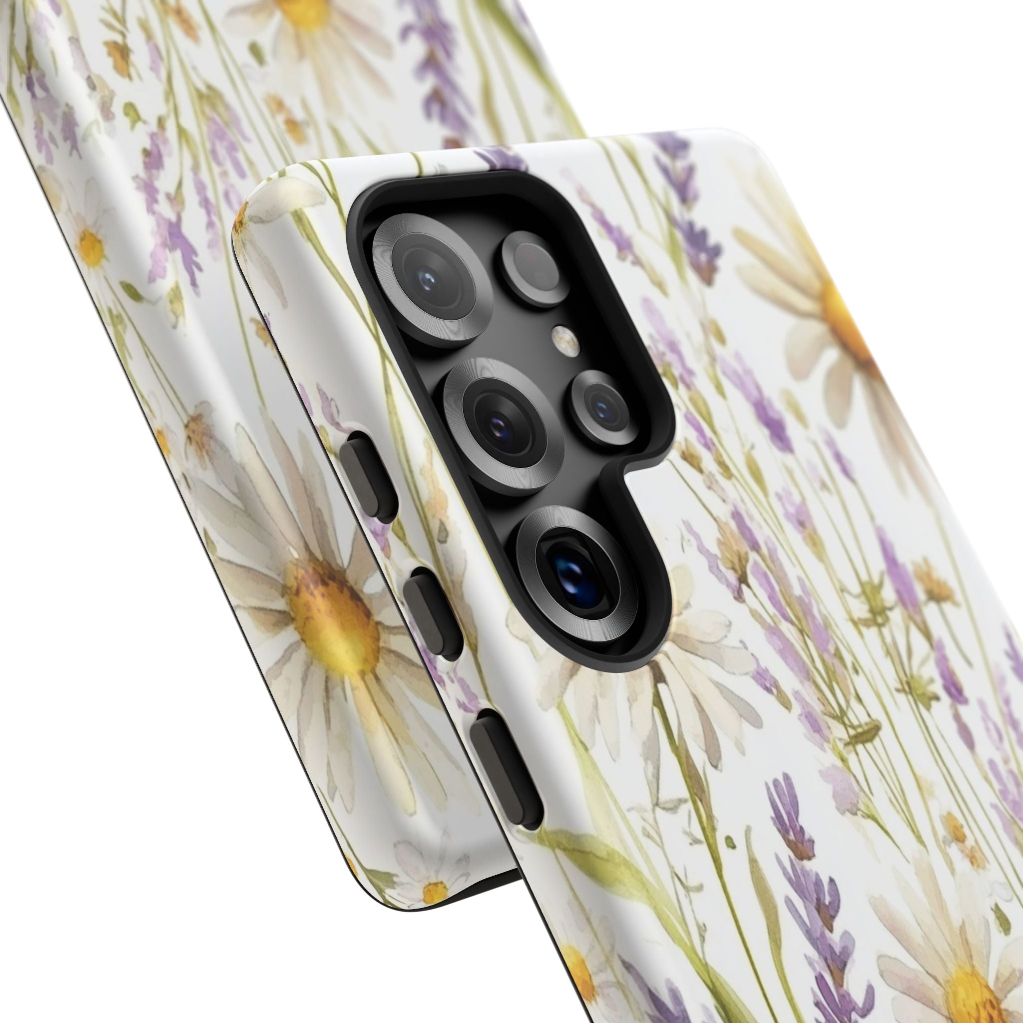 Delicate Watercolor Daisy and Lavender Case