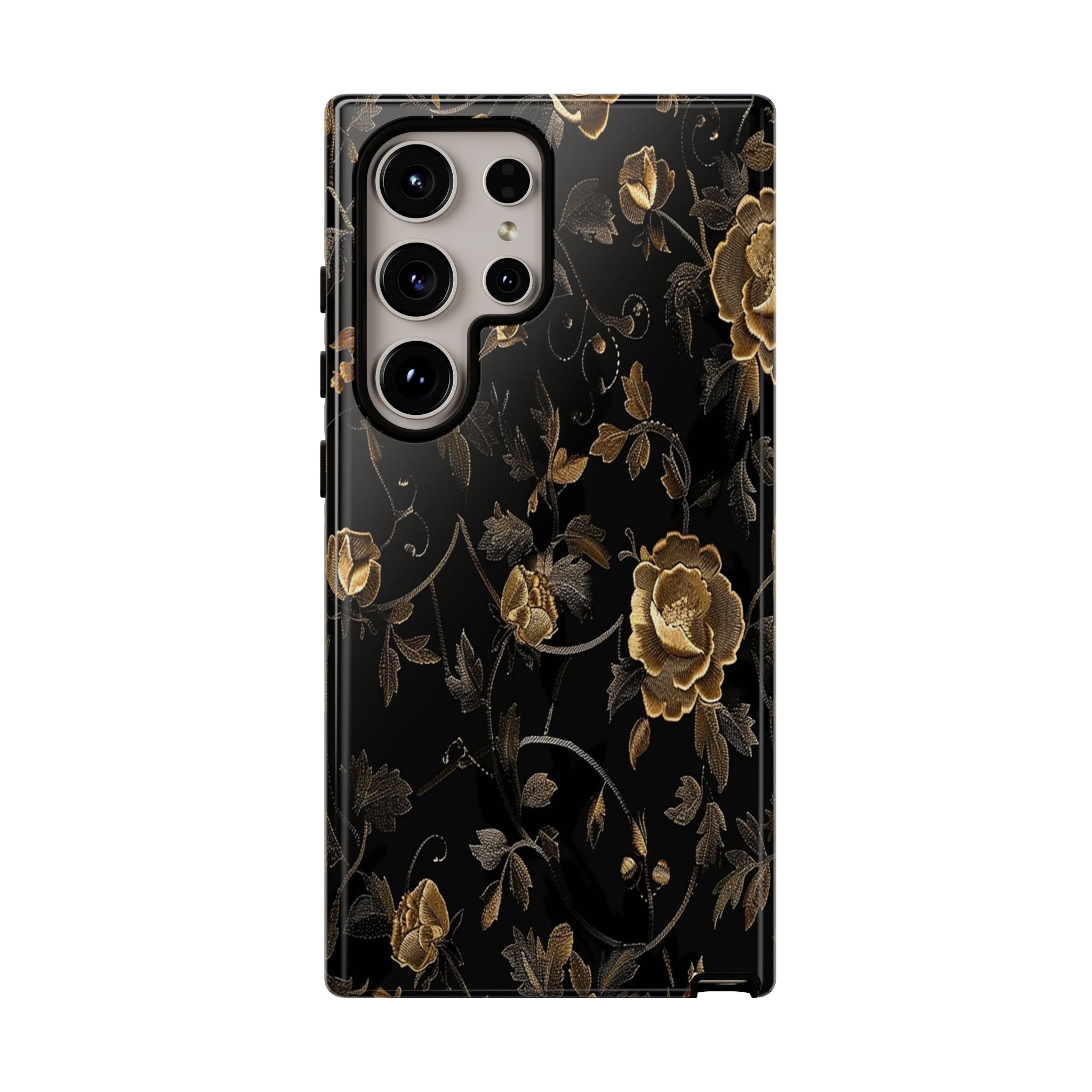 Golden Roses on Black