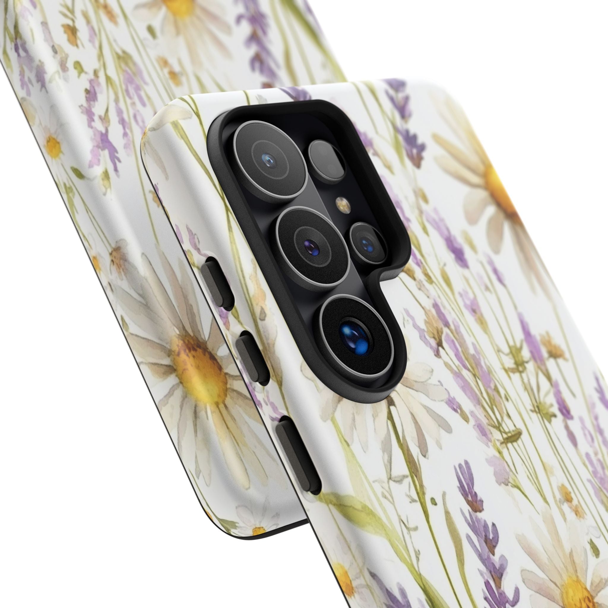 Delicate Watercolor Daisy and Lavender Case