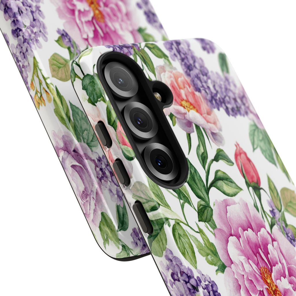 Watercolor Peonies and Lilacs Case
