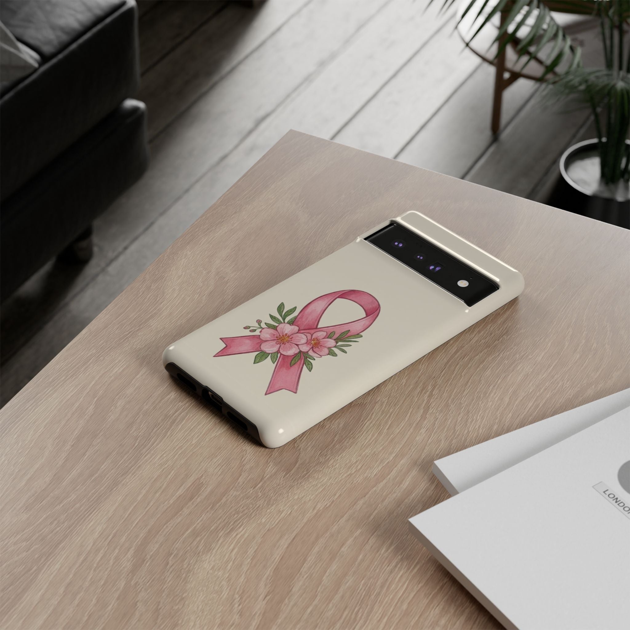 Floral Breast Cancer Awareness Case