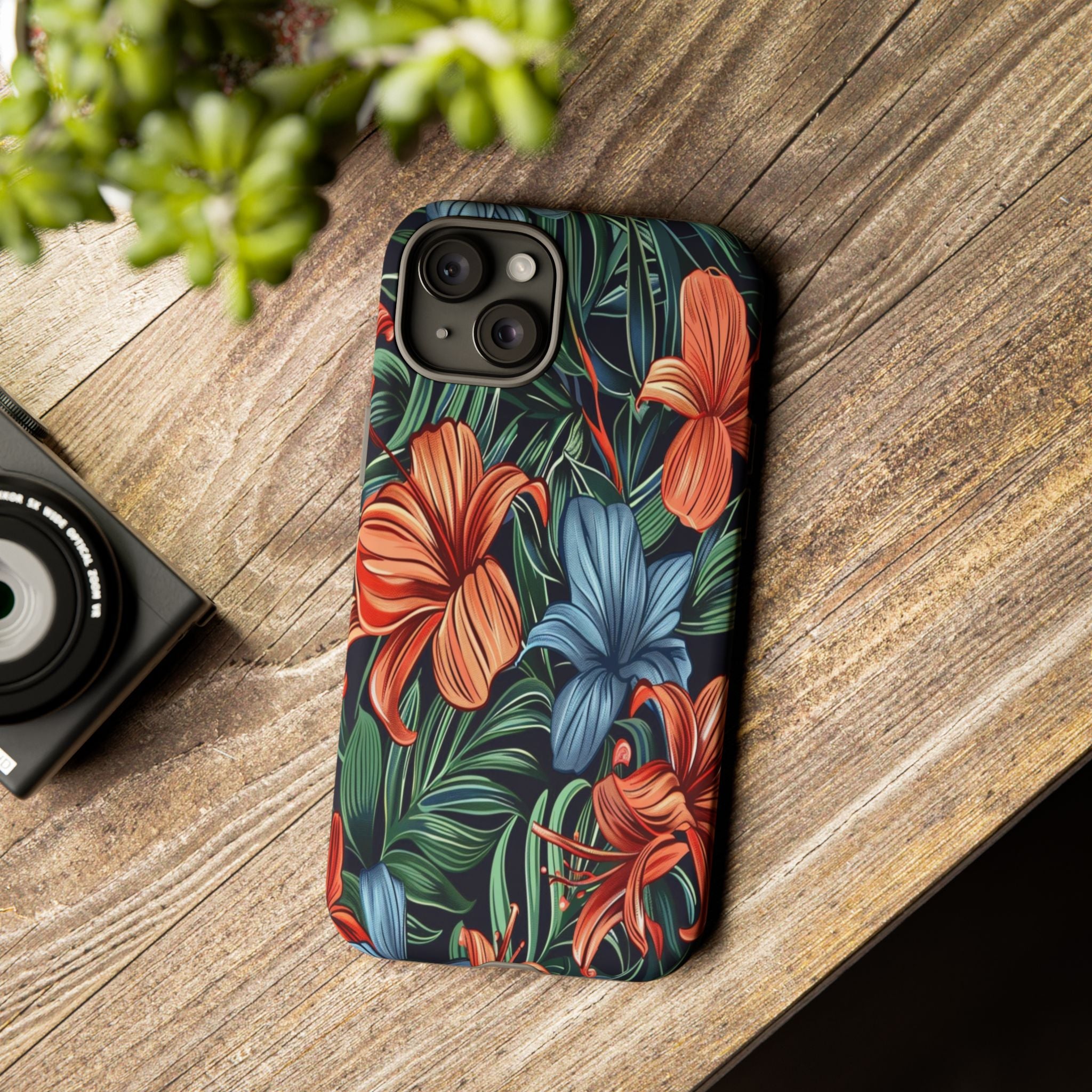 Tropical Red and Blue Case