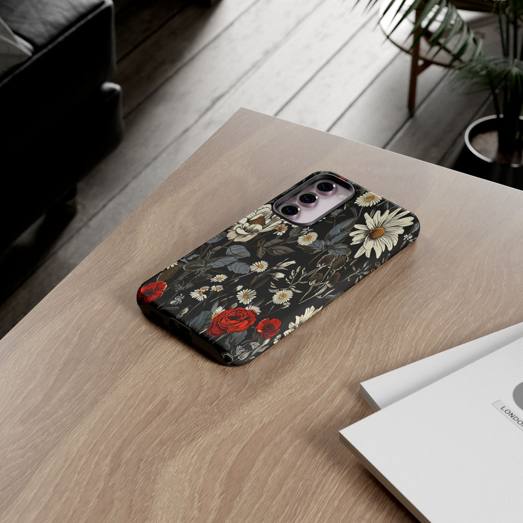 Dark Rose and Daisy Case