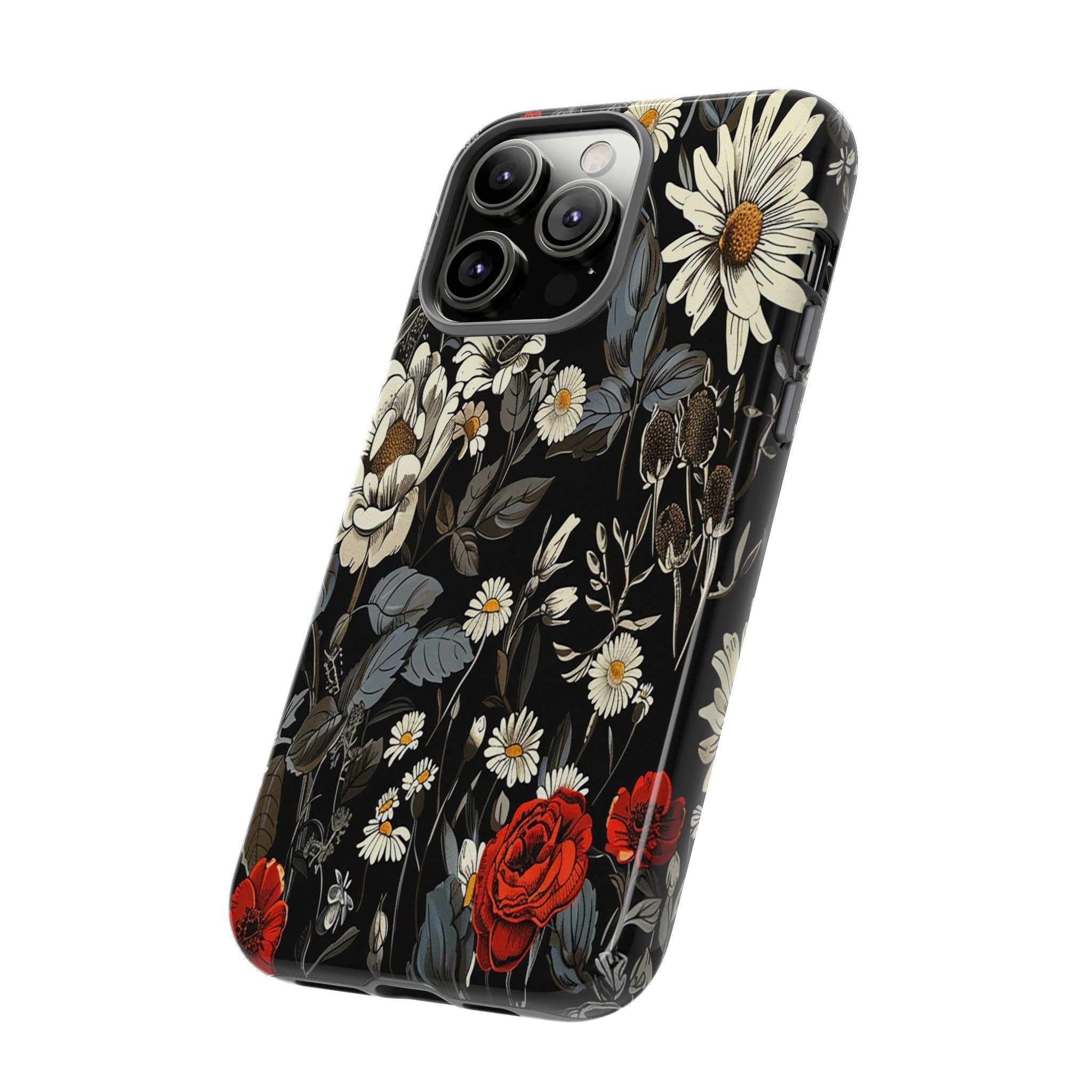 Dark Rose and Daisy Case