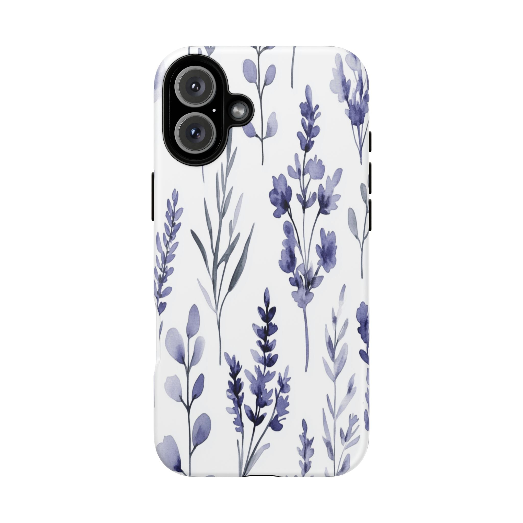 Delicate Purple Botanical Watercolor Floral Pattern