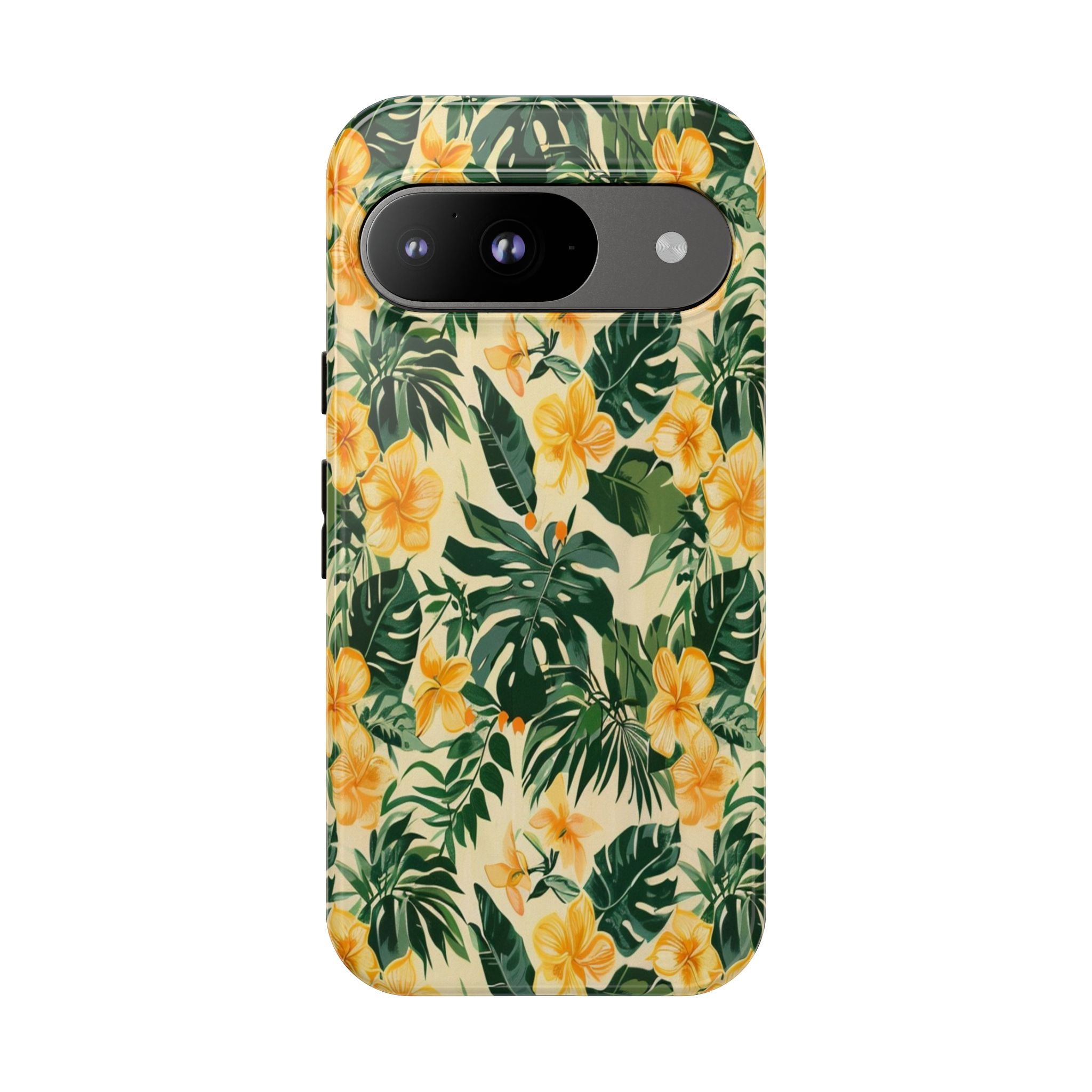 Golden Tropical Blooms