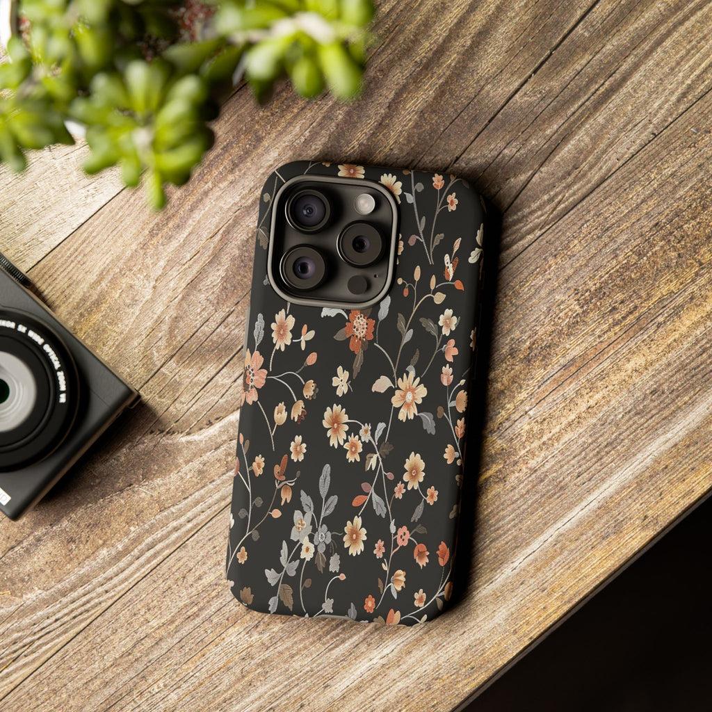 Floral Field on Black Case