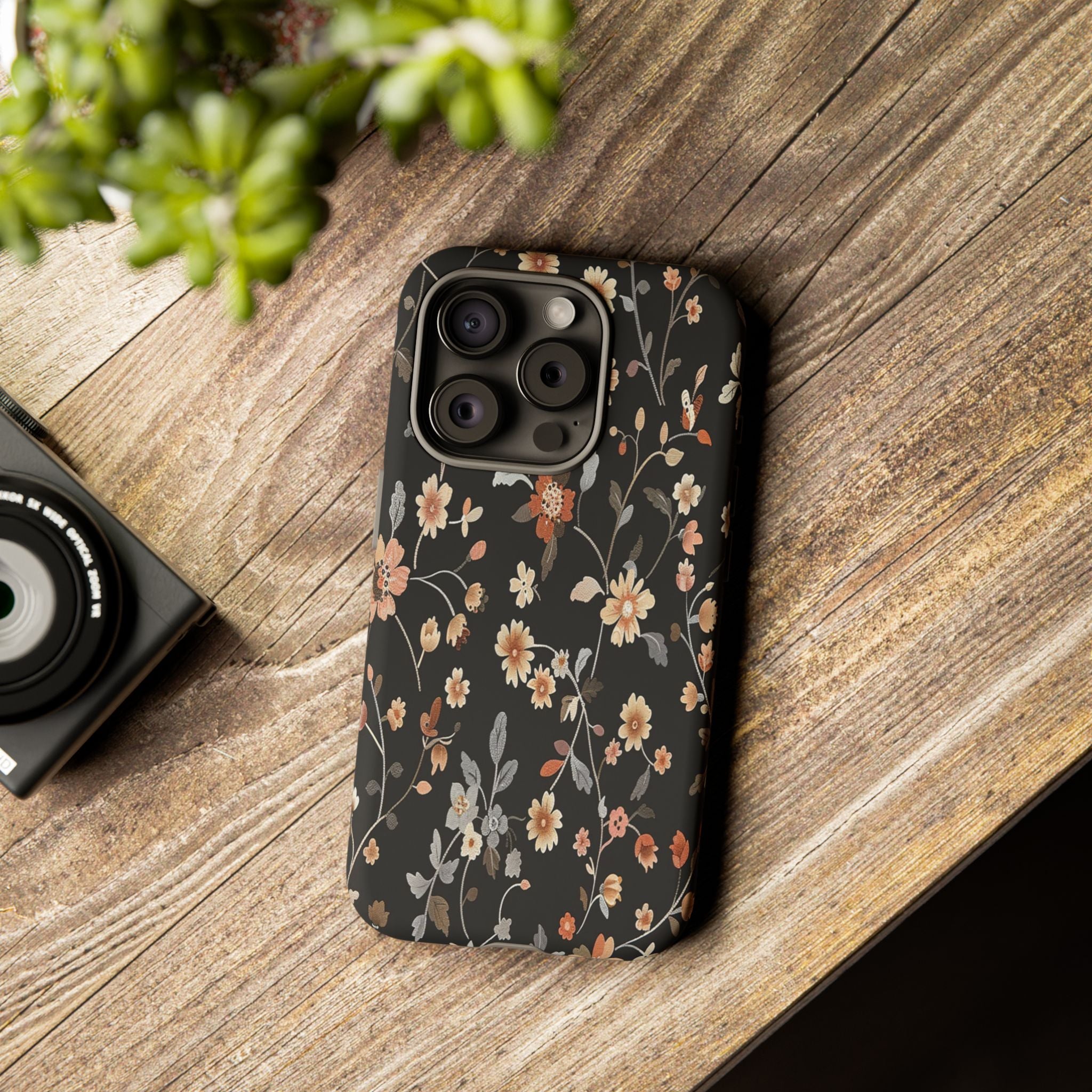 Floral Field on Black Case
