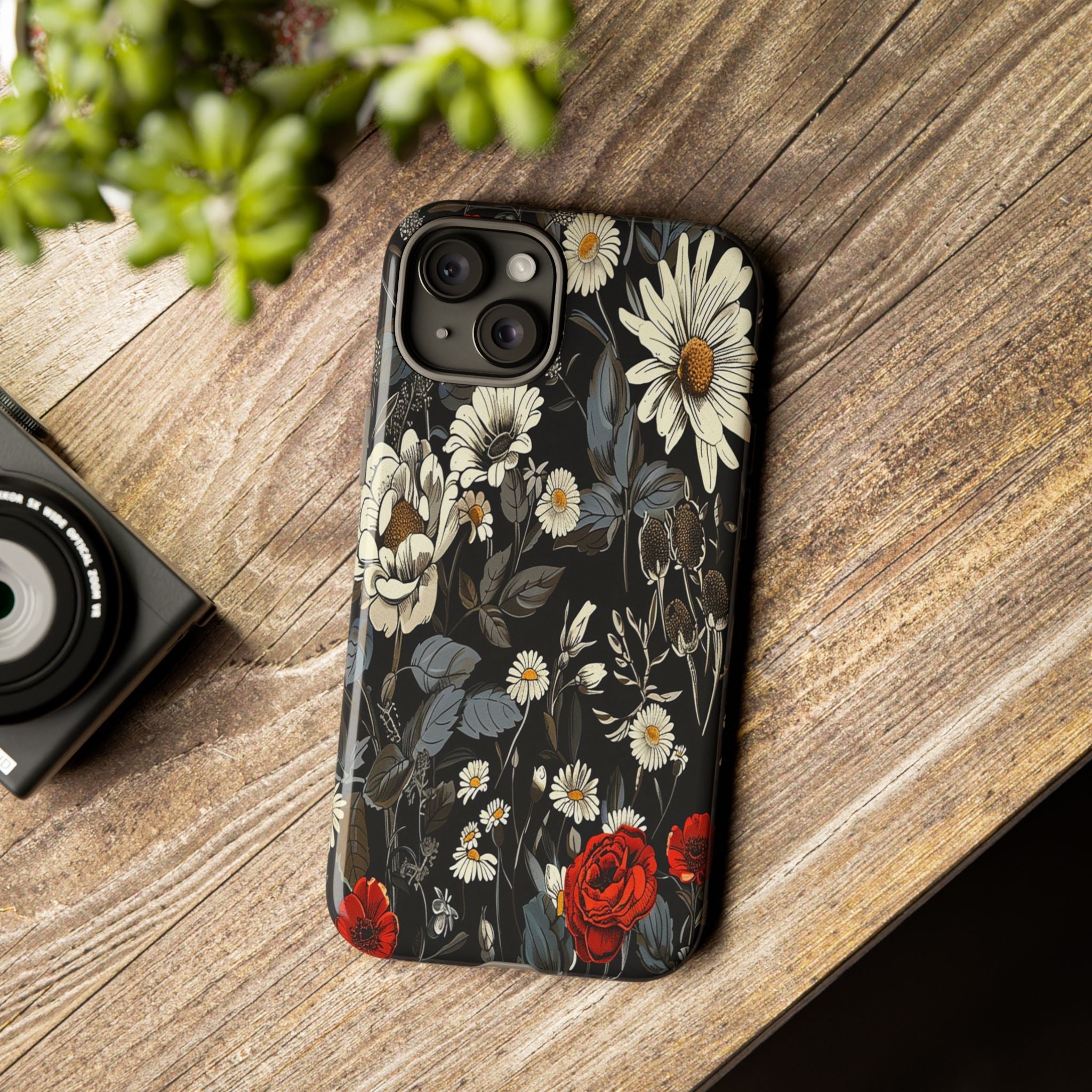 Dark Rose and Daisy Case