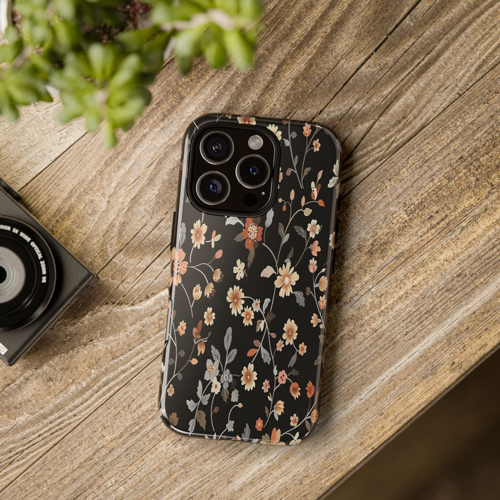 Floral Field on Black Case