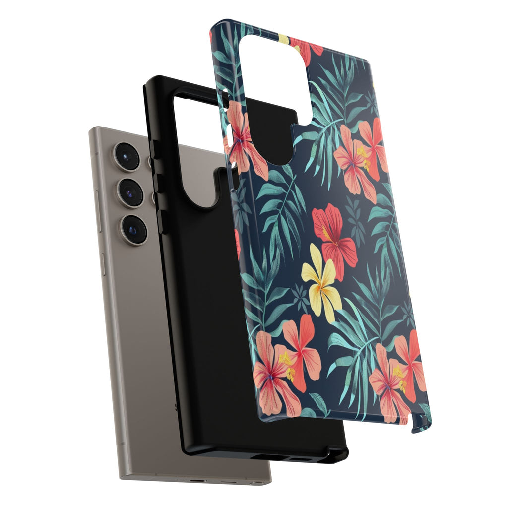 Tropical Hibiscus Navy Case