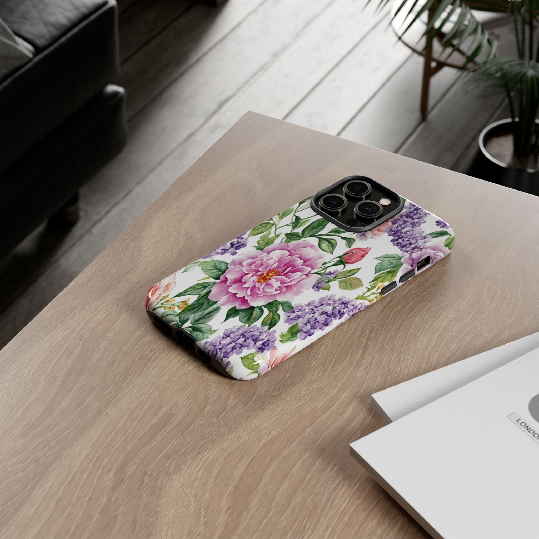 Watercolor Peonies and Lilacs Case