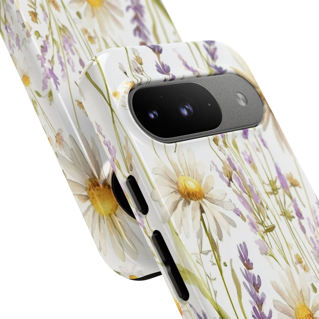 Delicate Watercolor Daisy and Lavender Case