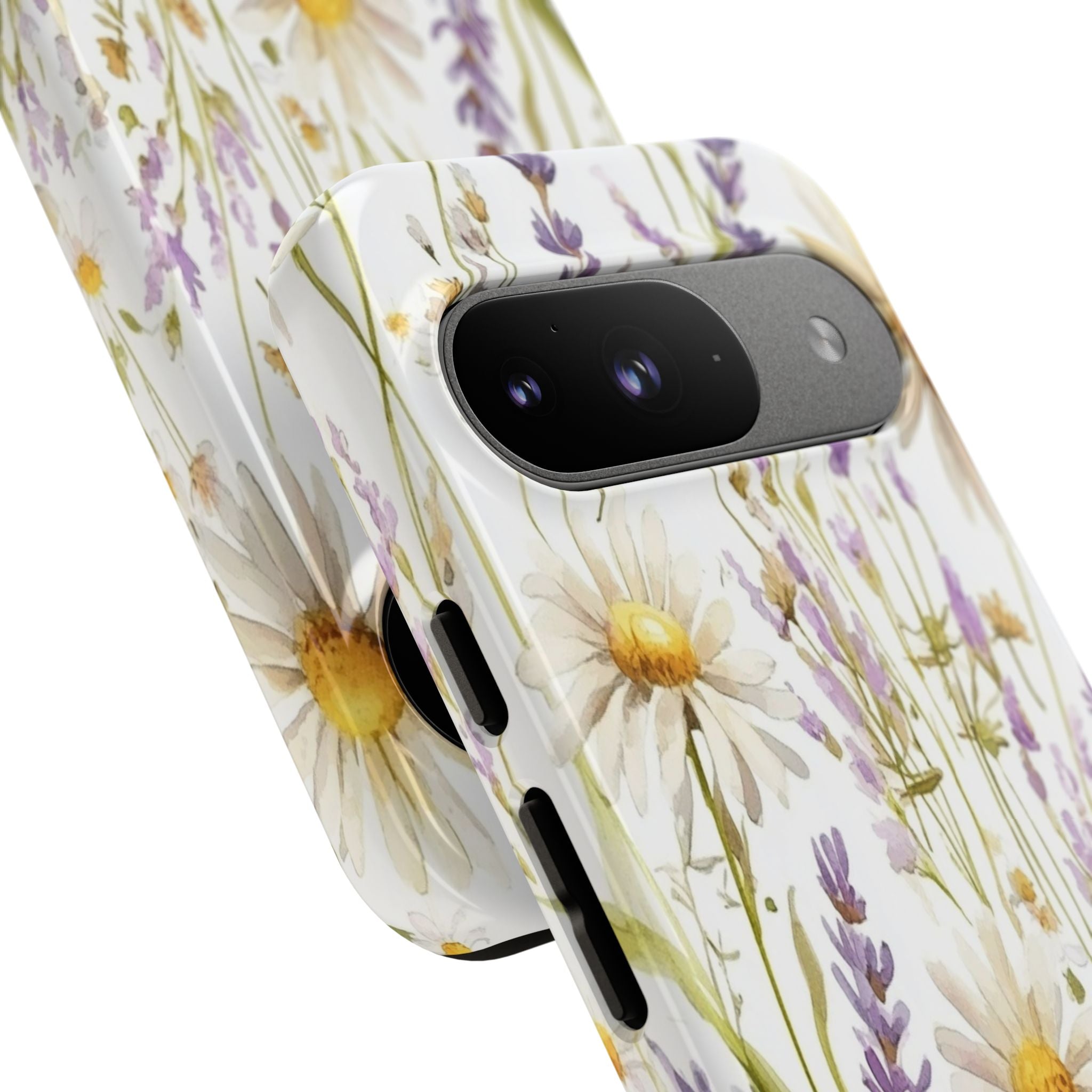 Delicate Watercolor Daisy and Lavender Case