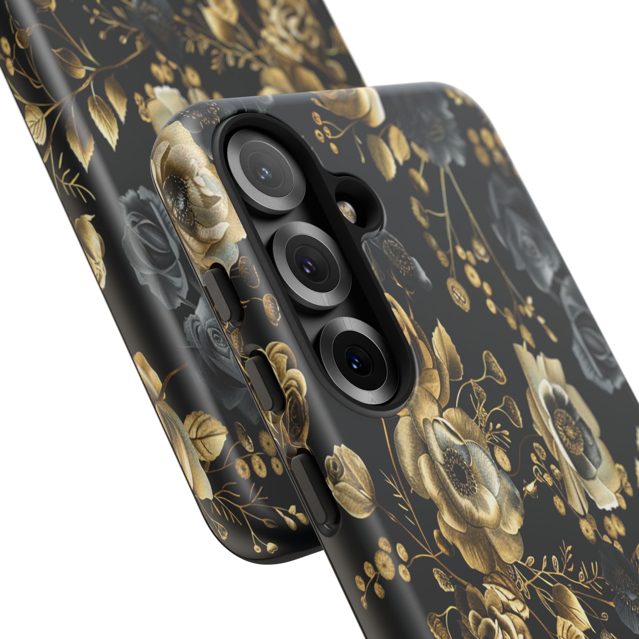 Luxurious Gold Roses on Black