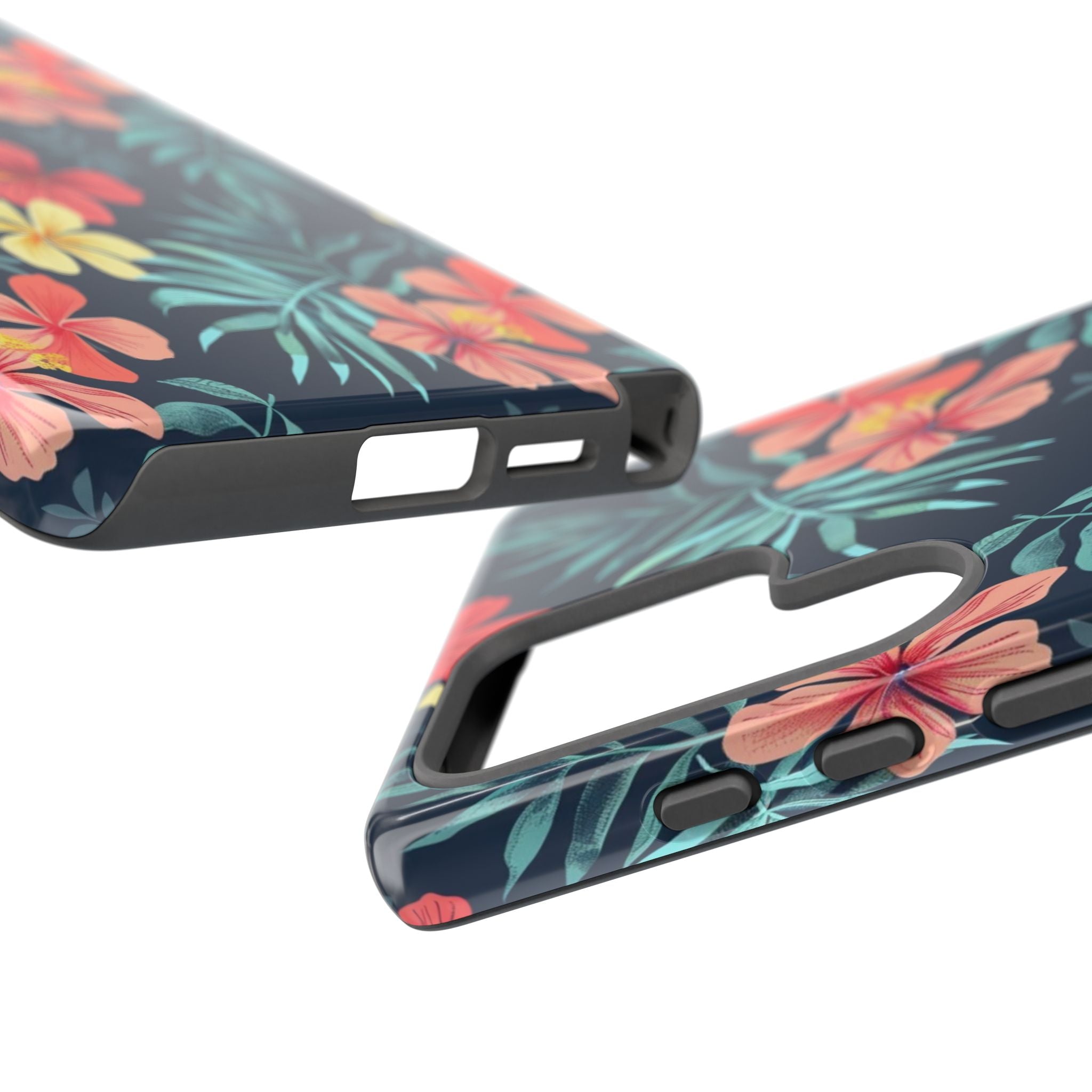 Tropical Hibiscus Navy Case
