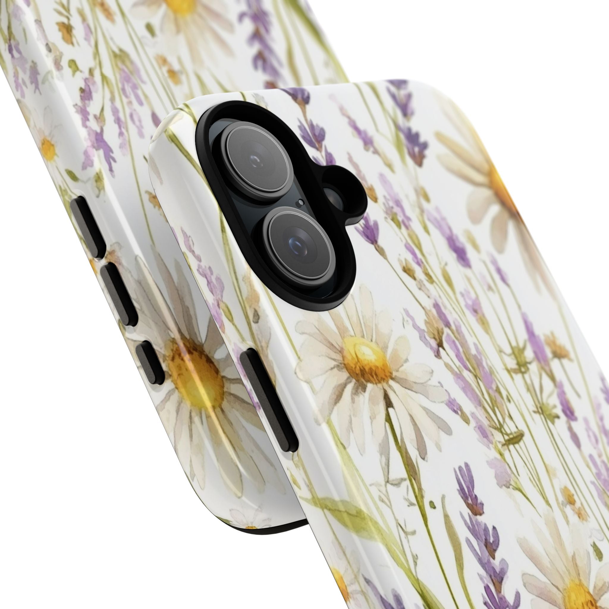Delicate Watercolor Daisy and Lavender Case
