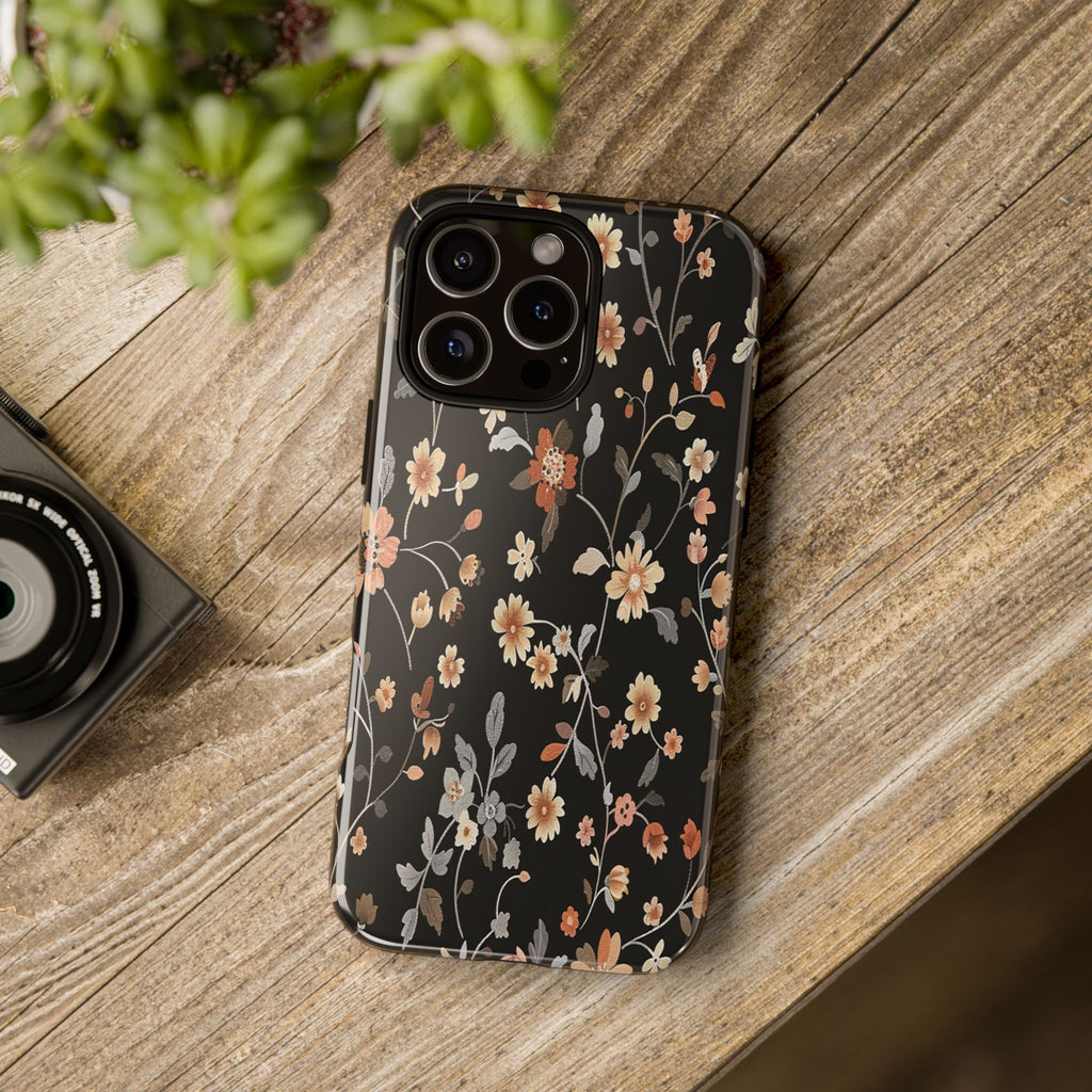 Floral Field on Black Case