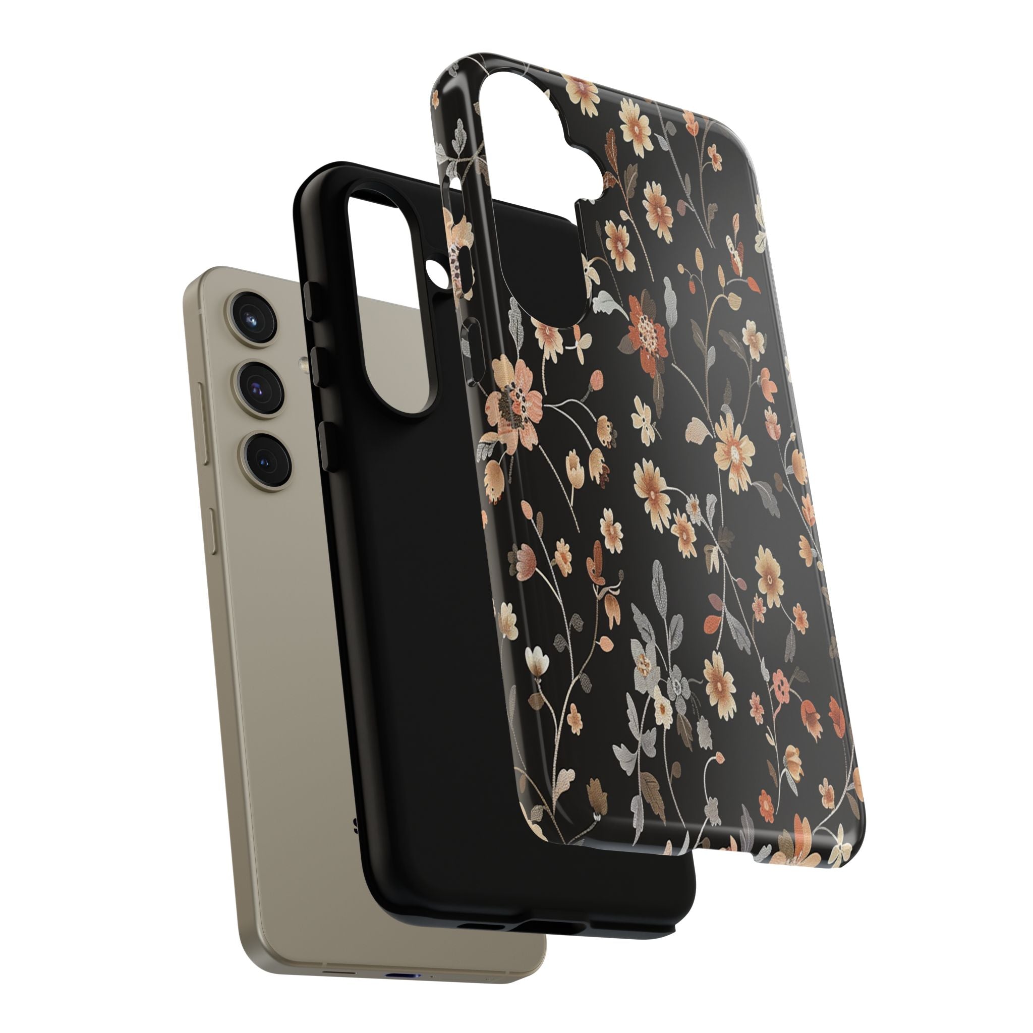 Floral Field on Black Case