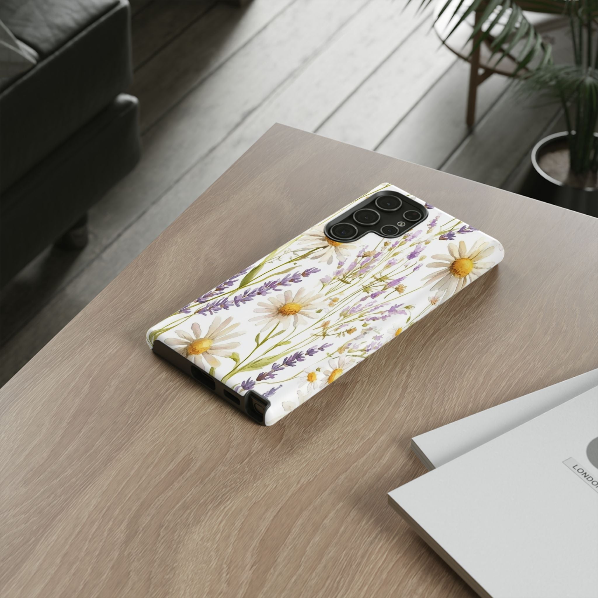 Delicate Watercolor Daisy and Lavender Case