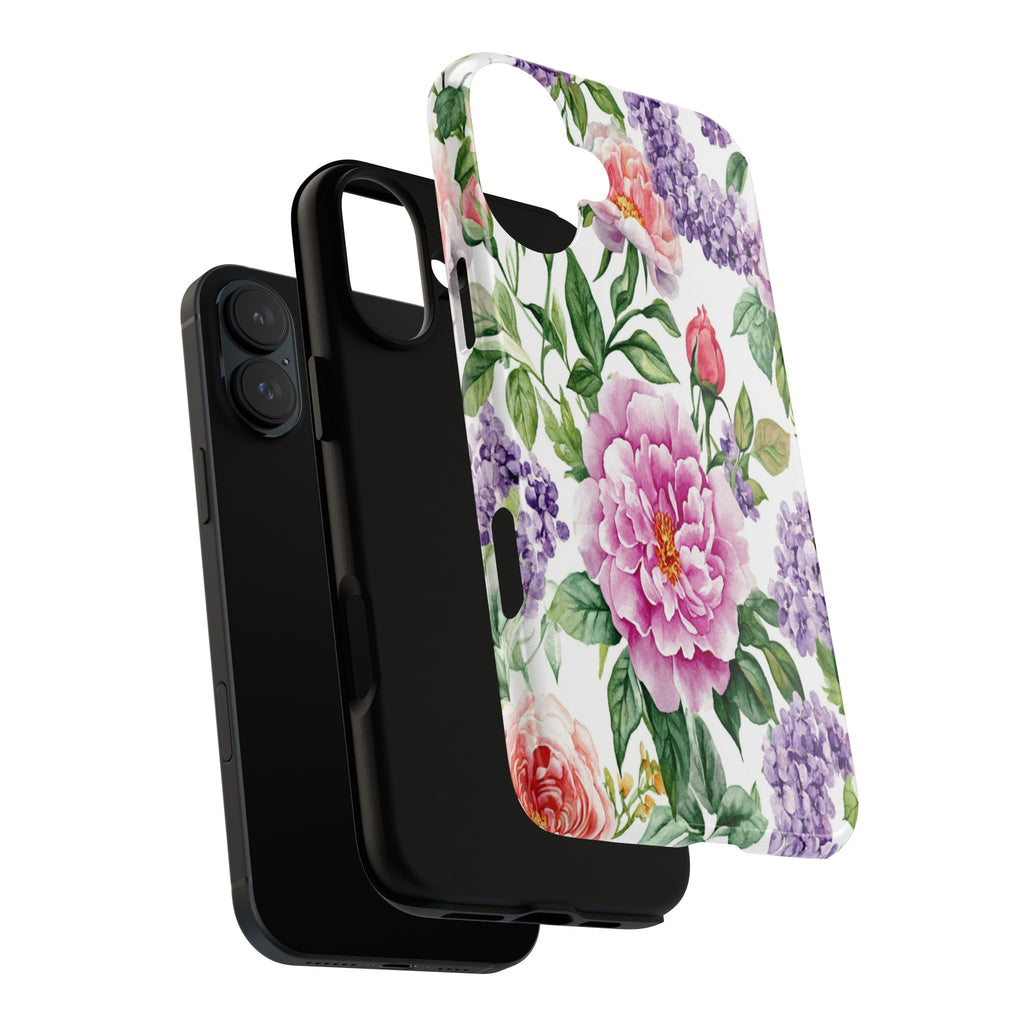 Watercolor Peonies and Lilacs Case