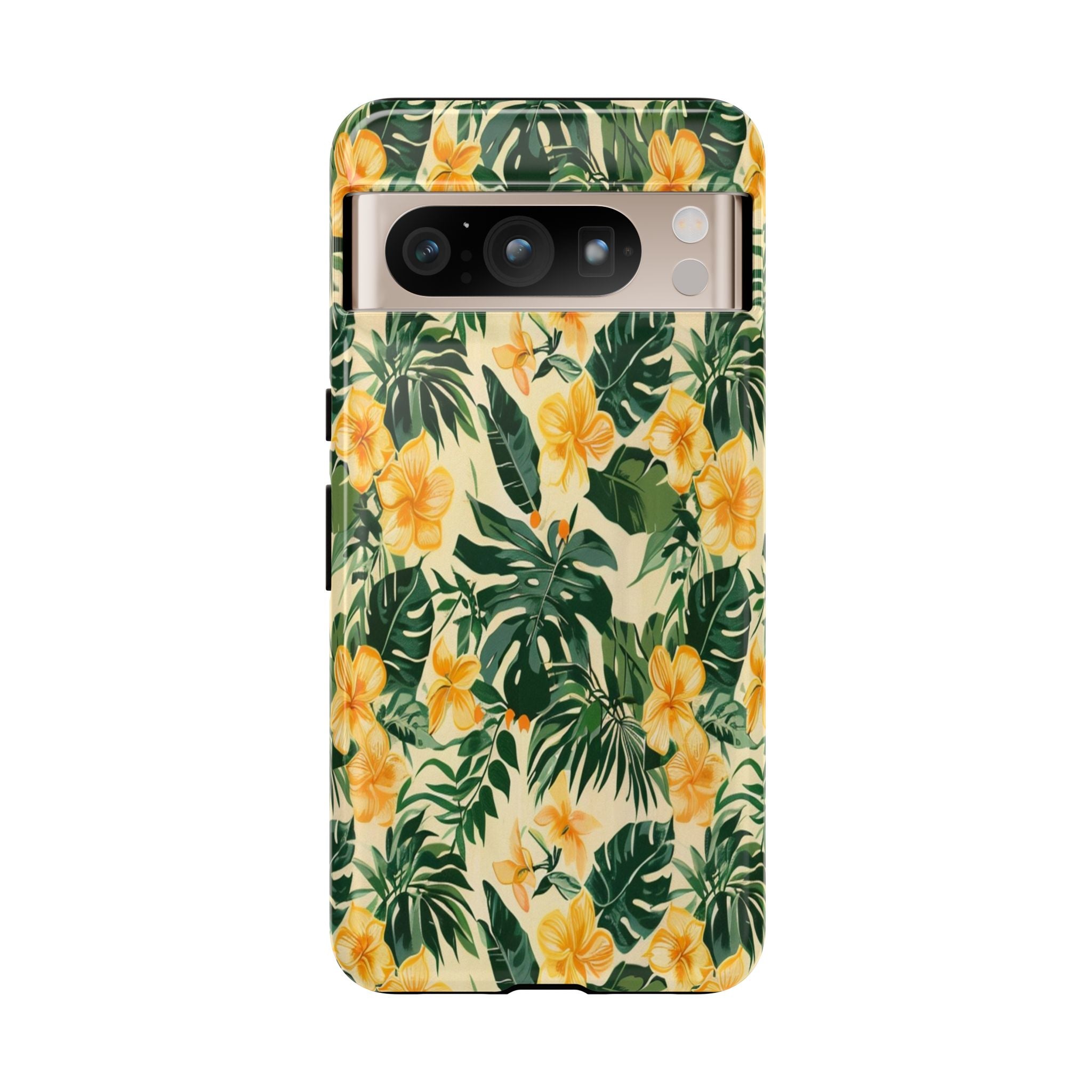 Golden Tropical Blooms