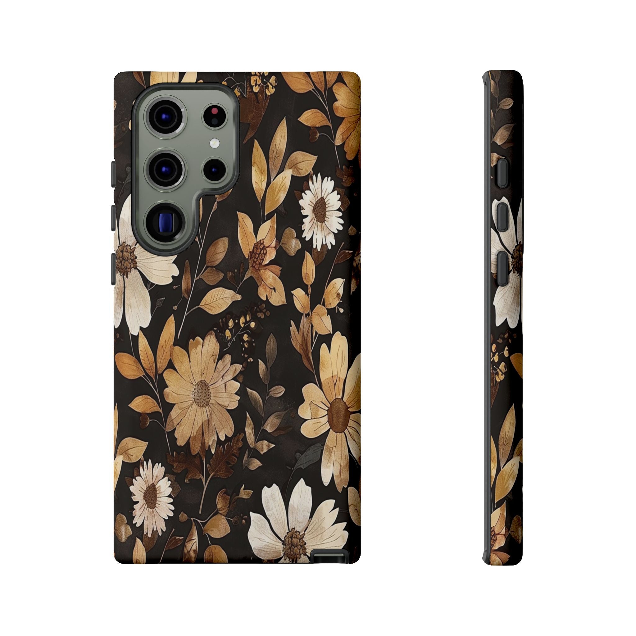 Golden Daisy Botanical on Black