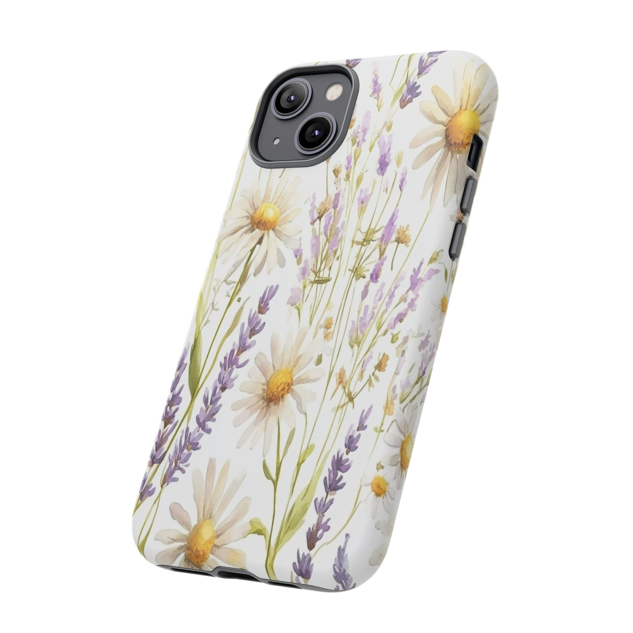 Delicate Watercolor Daisy and Lavender Case
