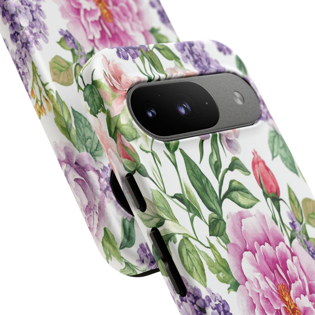 Watercolor Peonies and Lilacs Case