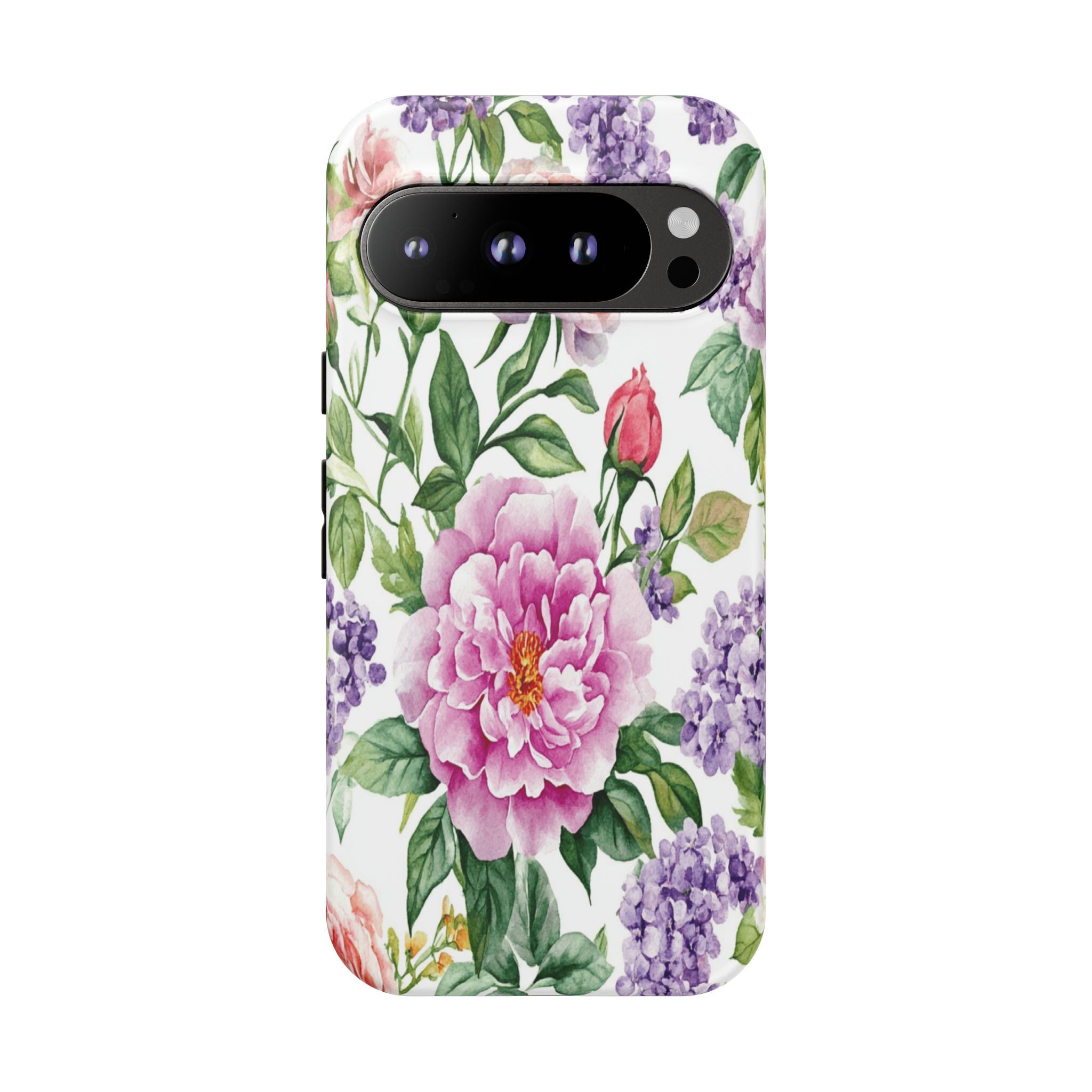 Watercolor Peonies and Lilacs