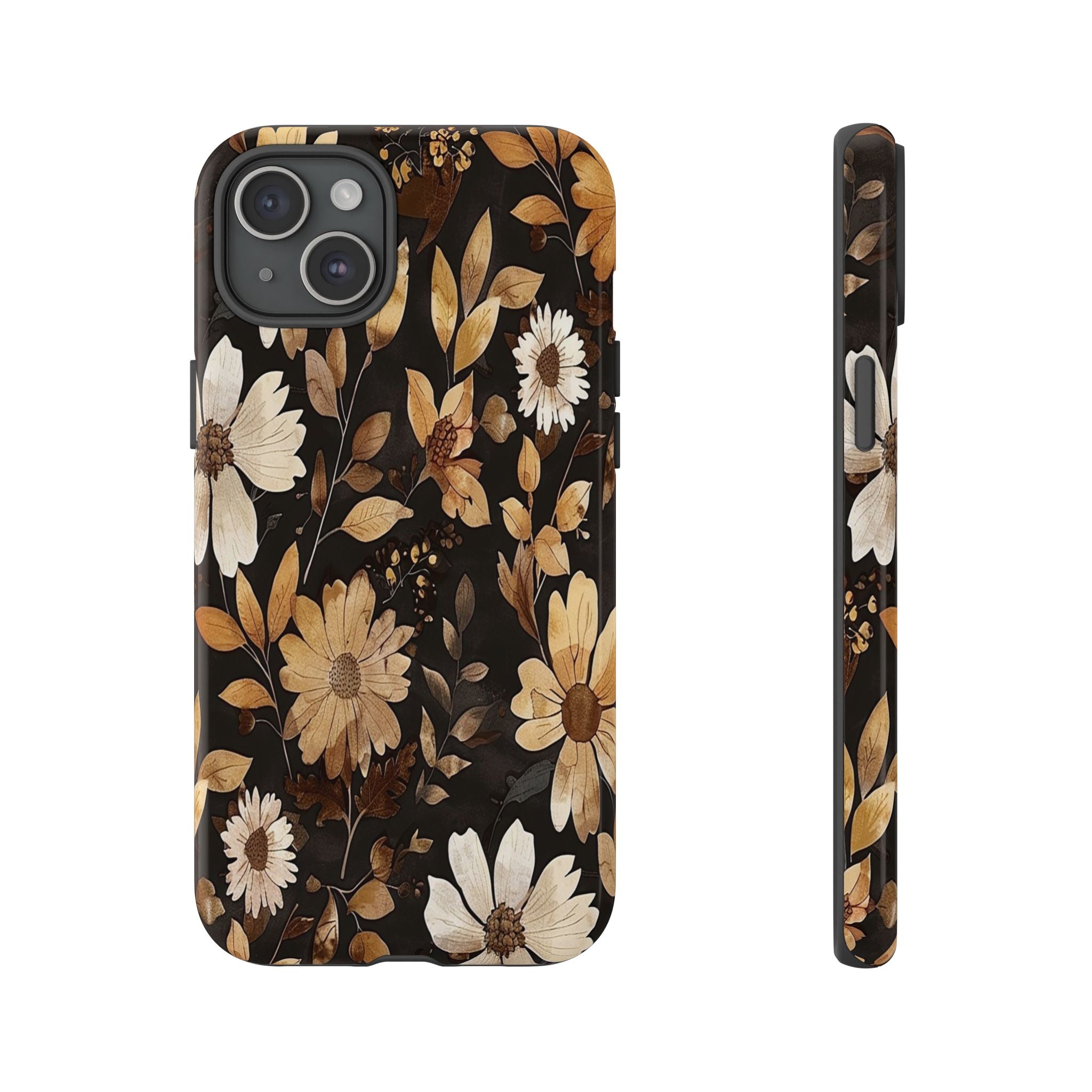 Golden Daisy Botanical on Black