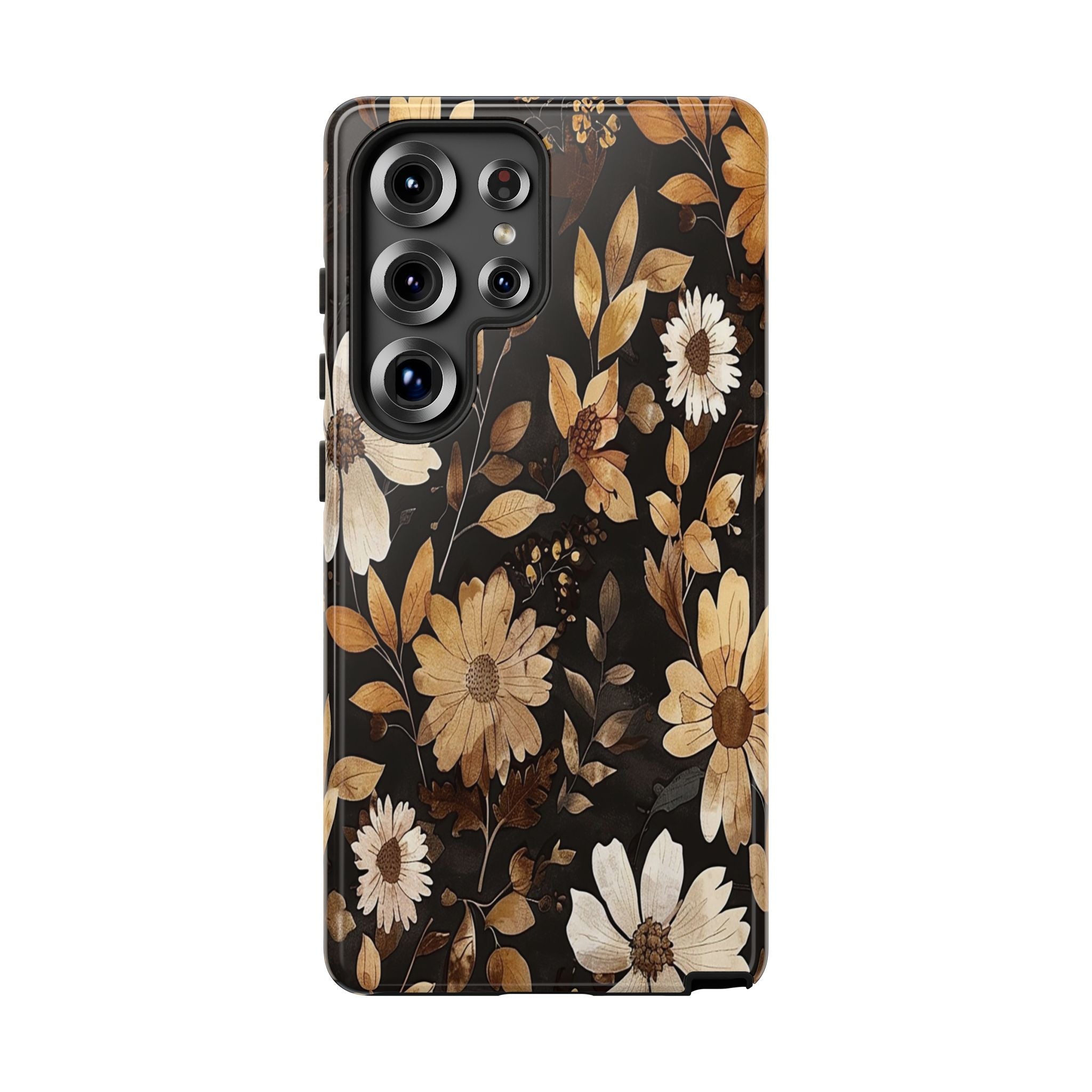 Golden Daisy Botanical on Black