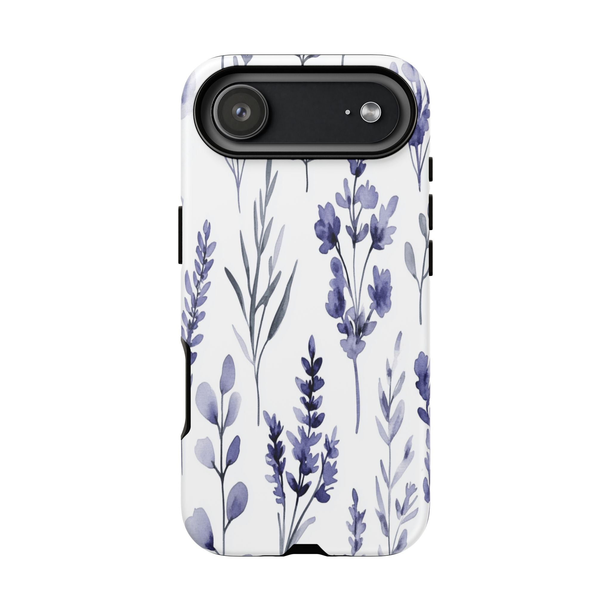 Delicate Purple Botanical Watercolor Floral Pattern