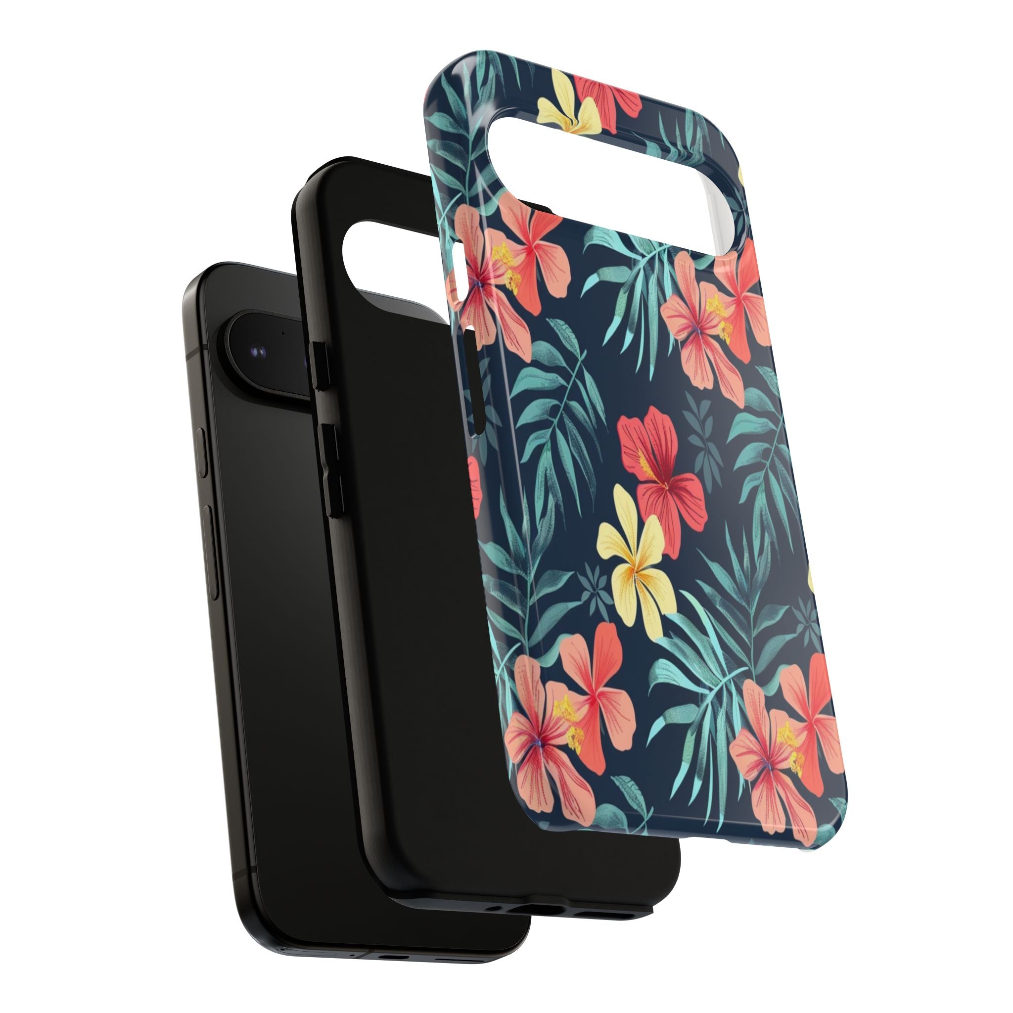 Tropical Hibiscus Navy Case