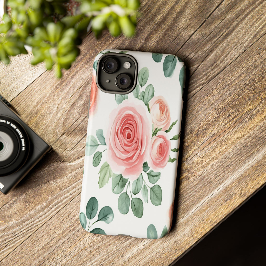 Delicate Watercolor Rose Case