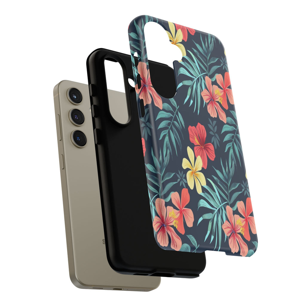 Tropical Hibiscus Navy Case